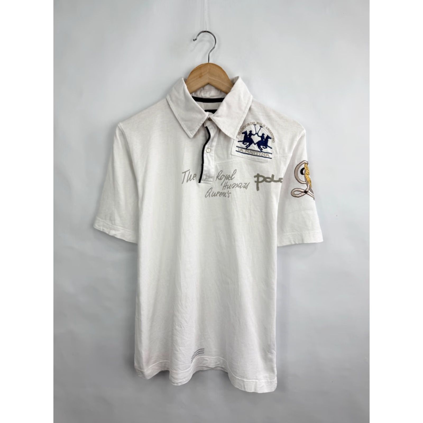 La Martina VINTAGE LA MARTINA Polo Shirt Mens L White Buenos Aires Y2K Rare Retro Size US L / EU 52-54 / 3 - 3 Thumbnail