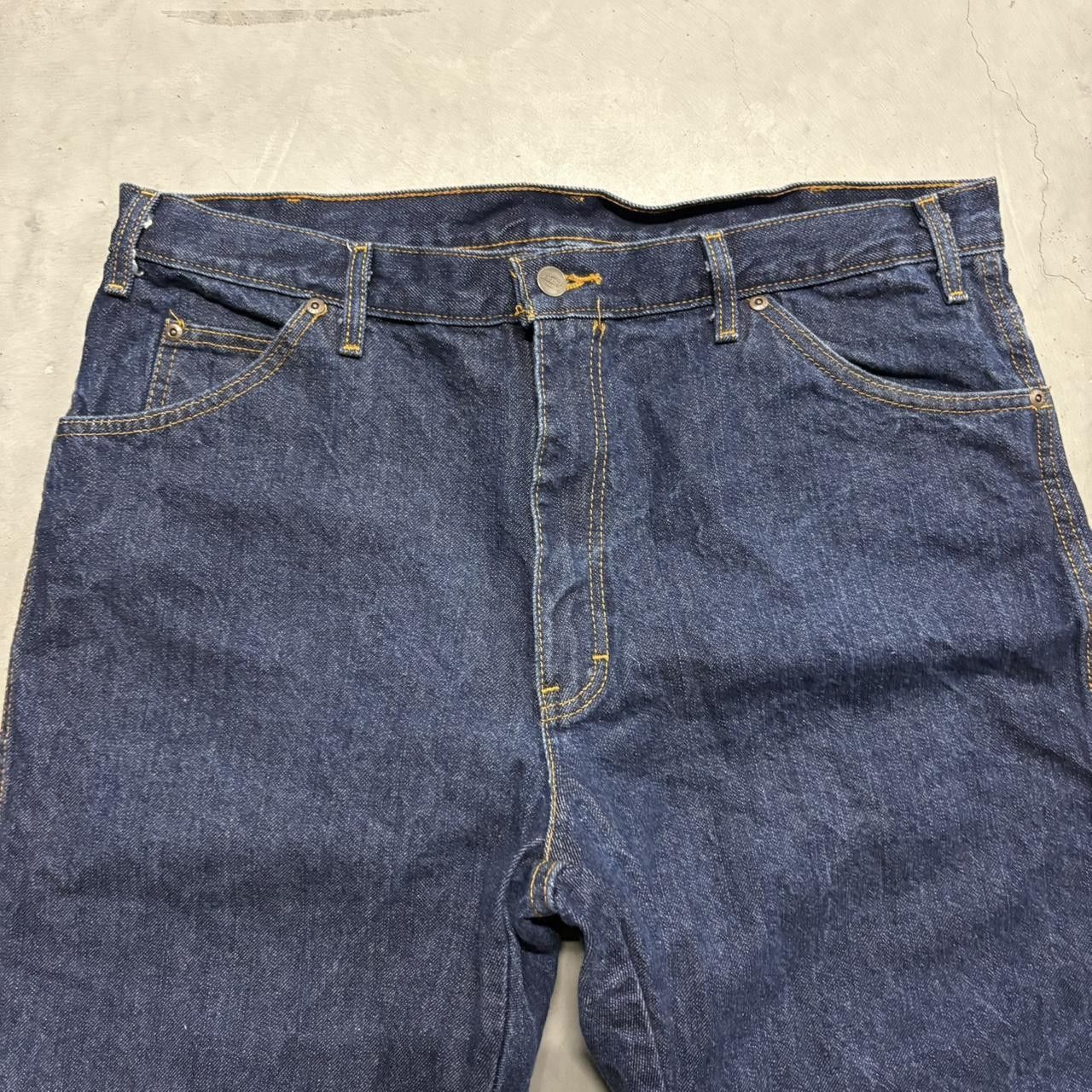 Dickies Crazy Vintage Y2K/2000s Baggy Dickies Dark Blue Wash Workwear Style Streetwear Denim Jeans! Size US 38 / EU 54 - 4 Thumbnail