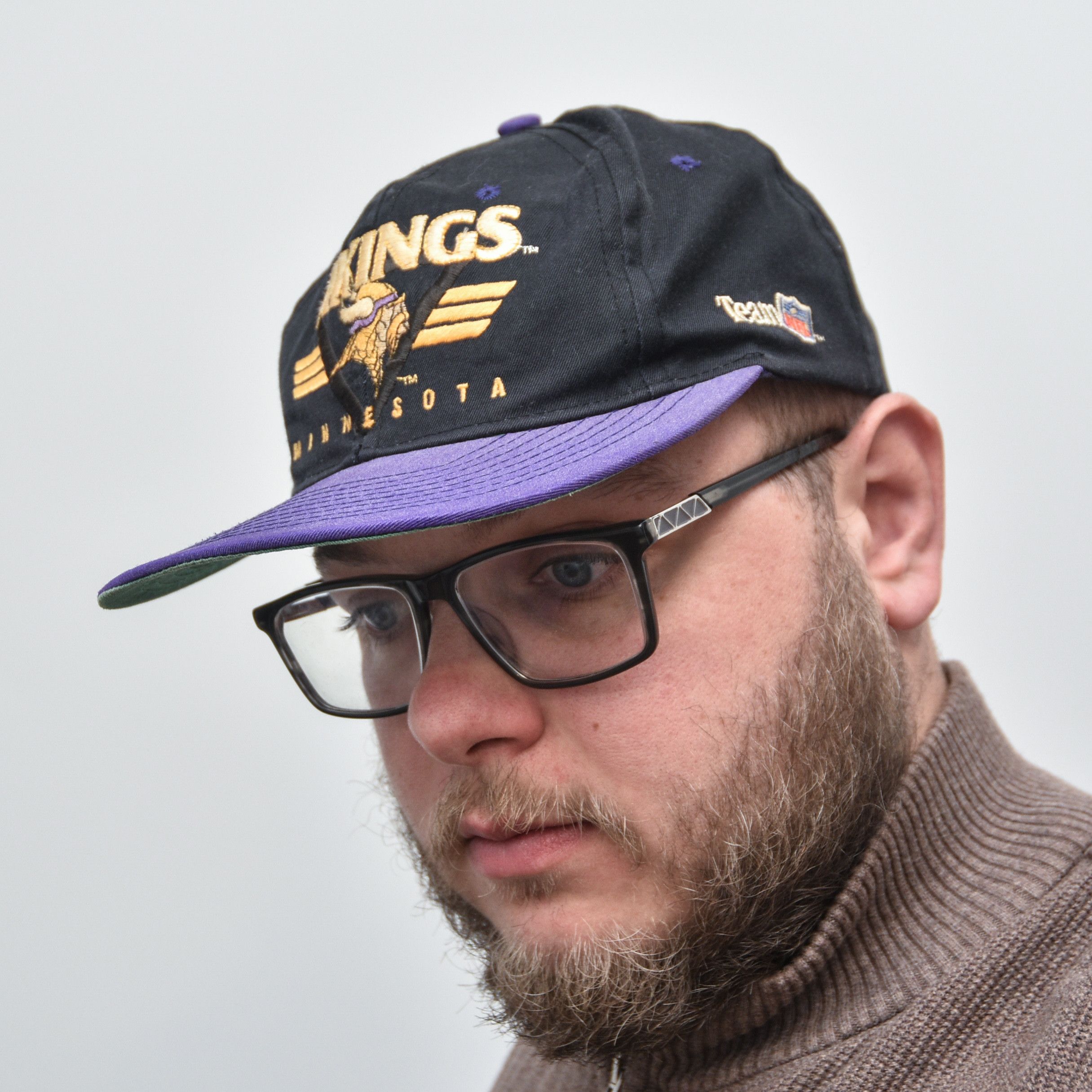 NFL Vintage 90s Minnesota Vikings hat NFL Retro Snapback Size ONE SIZE - 3 Thumbnail