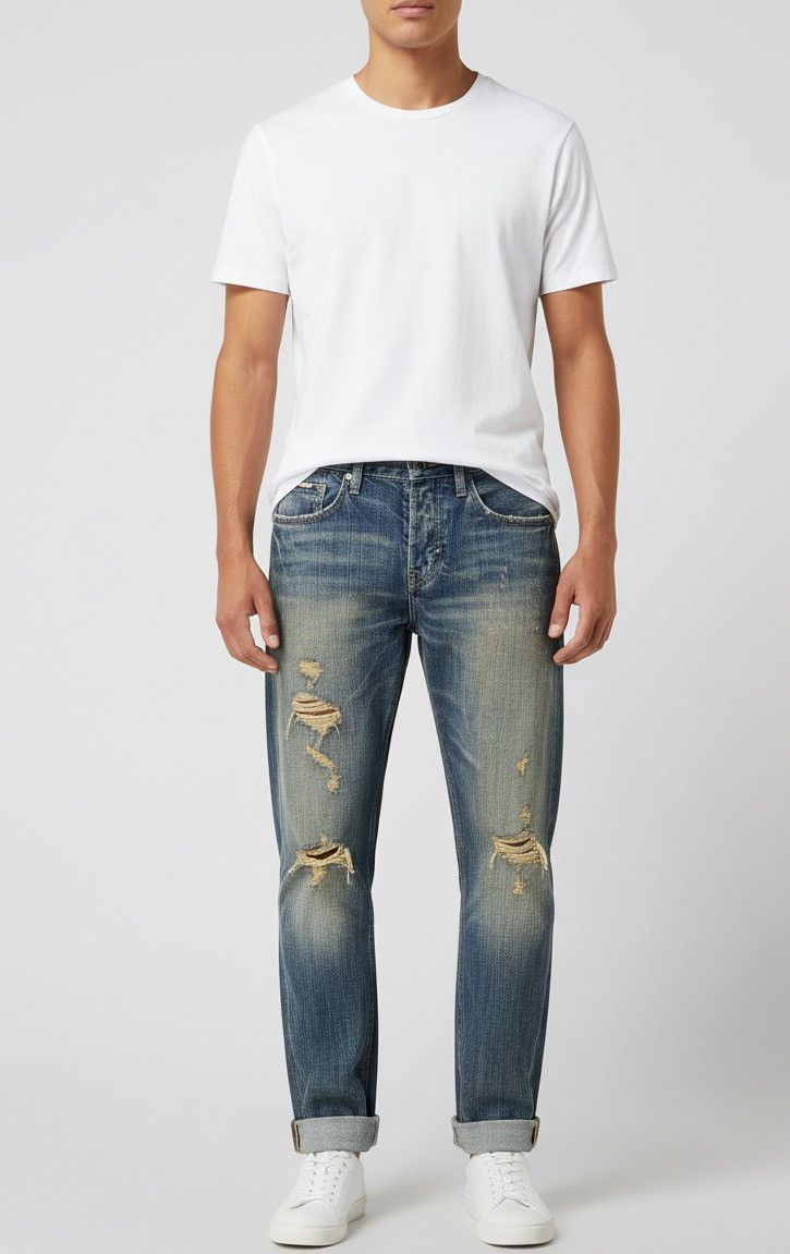 American Eagle Outfitters Rusty‼️ American Eagle Selvedge Denim (23-001) Size US 30 / EU 46 - 3 Thumbnail