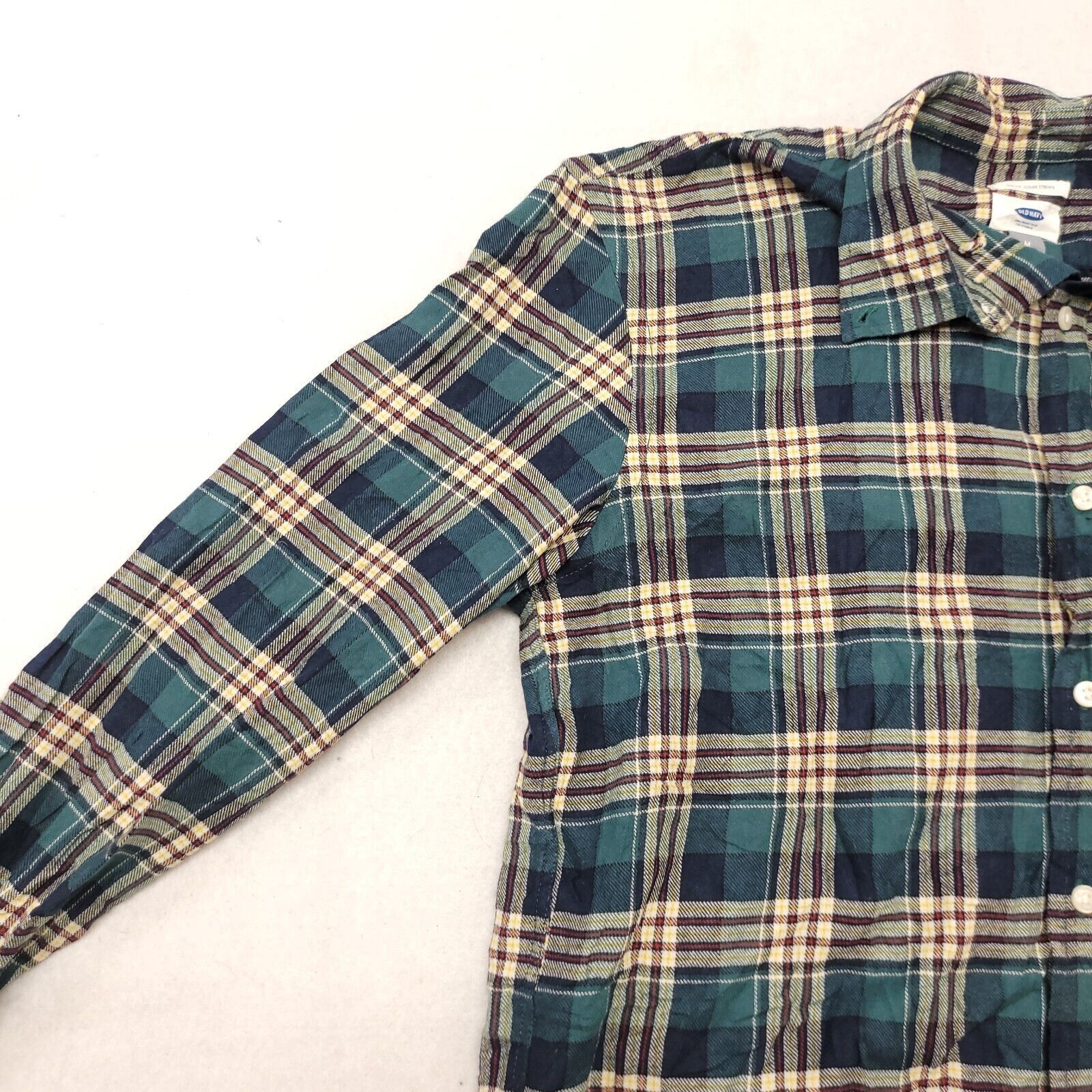 Old Navy Old Navy Madras Flannel Shirt Mens Size Medium Green Yellow Size US M / EU 48-50 / 2 - 4 Thumbnail