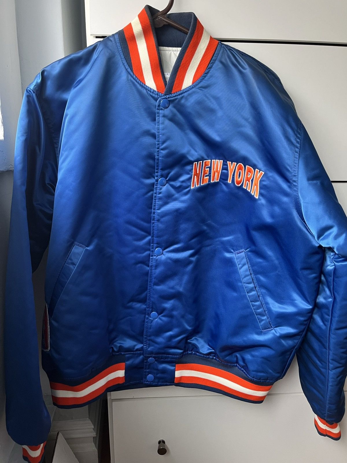 Starter VINTAGE Starter New York Knicks Bomber Jacket Size L Size US L / EU 52-54 / 3 - 2 Thumbnail