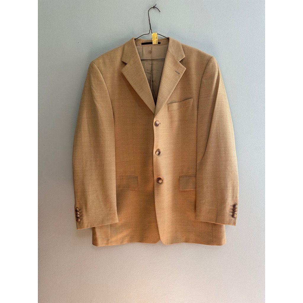 Pierre Cardin Weingarten Koln Pierre Cardin khaki wool three button blazer Size 44R - 2 Thumbnail