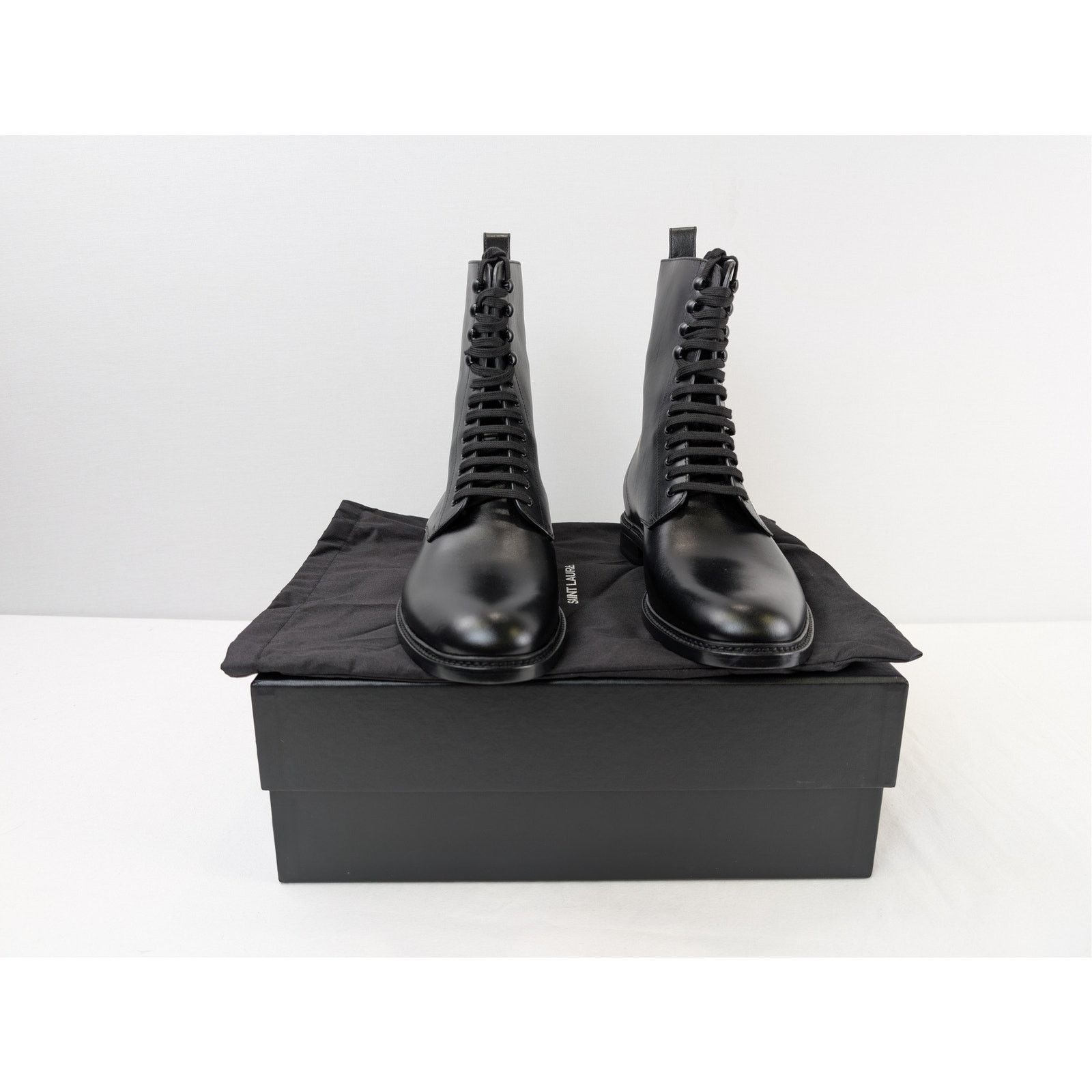 Saint Laurent Paris o1rshd1 Stalker Army 20 Lace up Boots in Nero Size US 10 / EU 43 - 15 Thumbnail