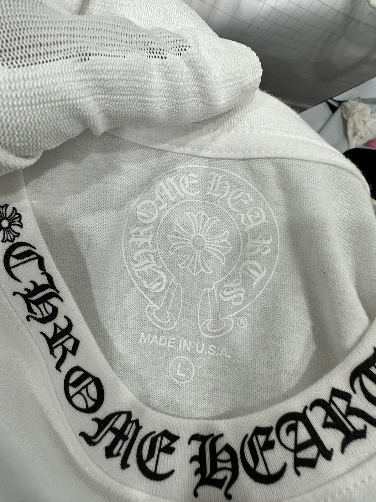 Chrome Hearts Chrome Hearts Neck Logo Tee Large White Size US L / EU 52-54 / 3 - 9 Thumbnail