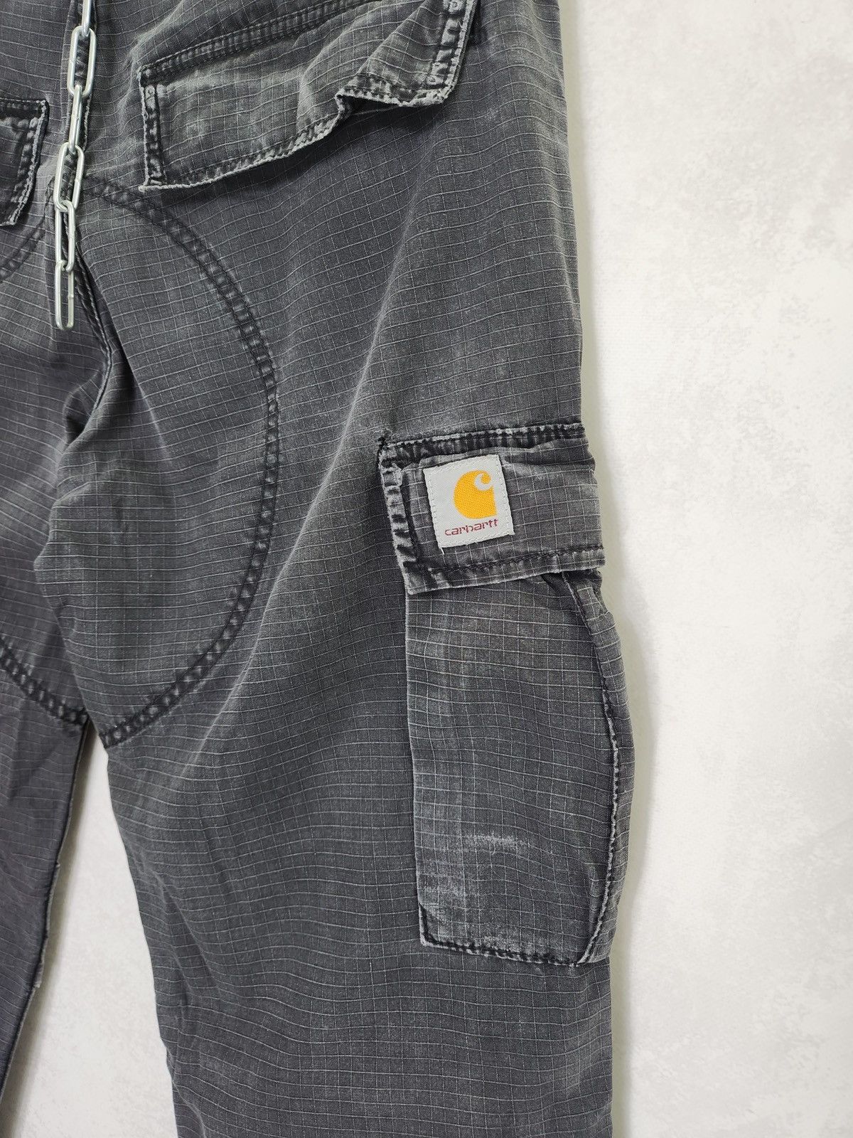 Carhartt × Carhartt Wip × Vintage Vintage 90s Carhartt Slim Cargo Pants distressed 29x32 Size US 29 - 9 Thumbnail