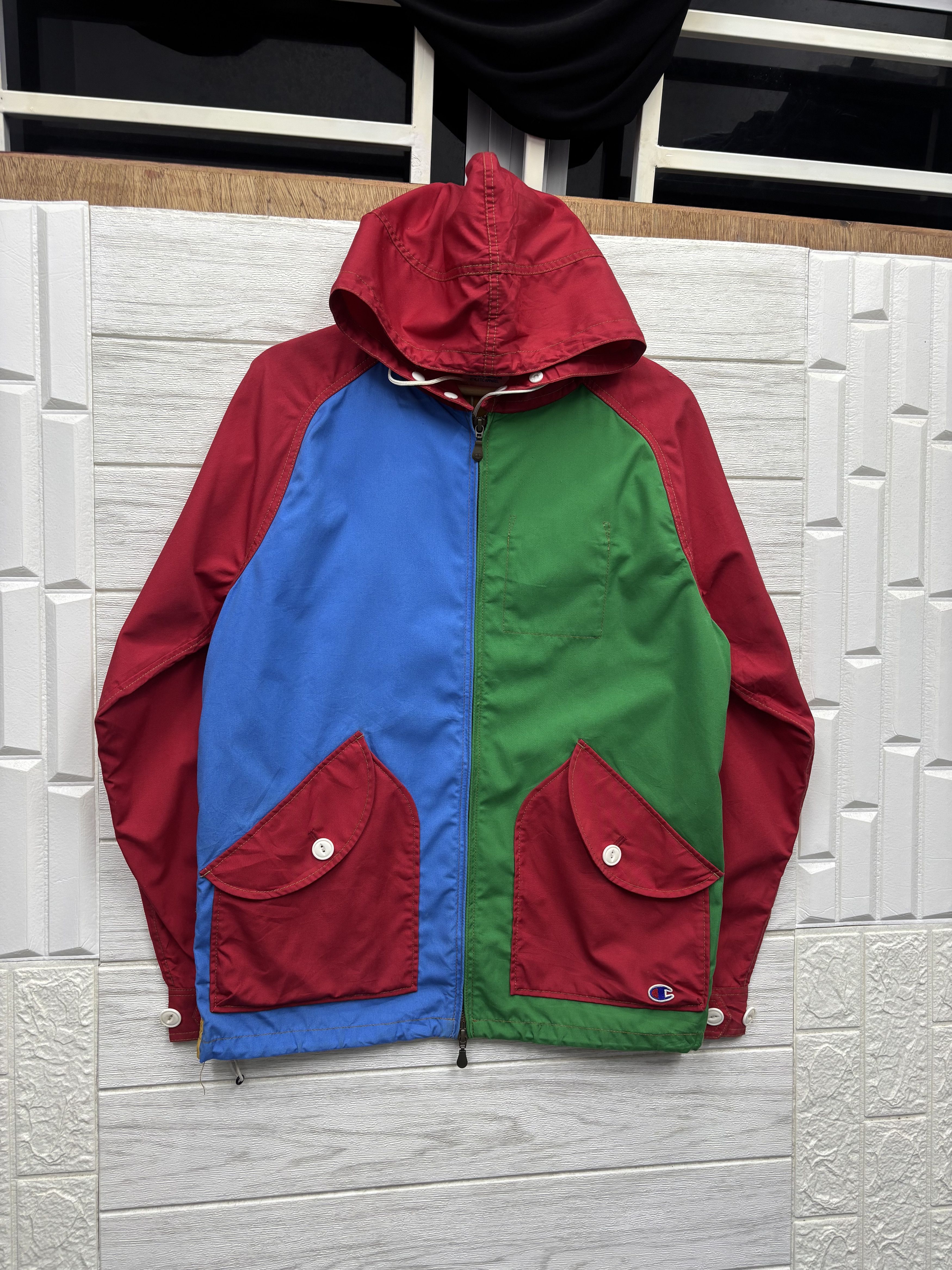 Champion × Hysteric Glamour 🔥VTG CHAMPION COLOURBLOCK LIGHT JACKET HOODIES Size US L / EU 52-54 / 3 - 4 Thumbnail