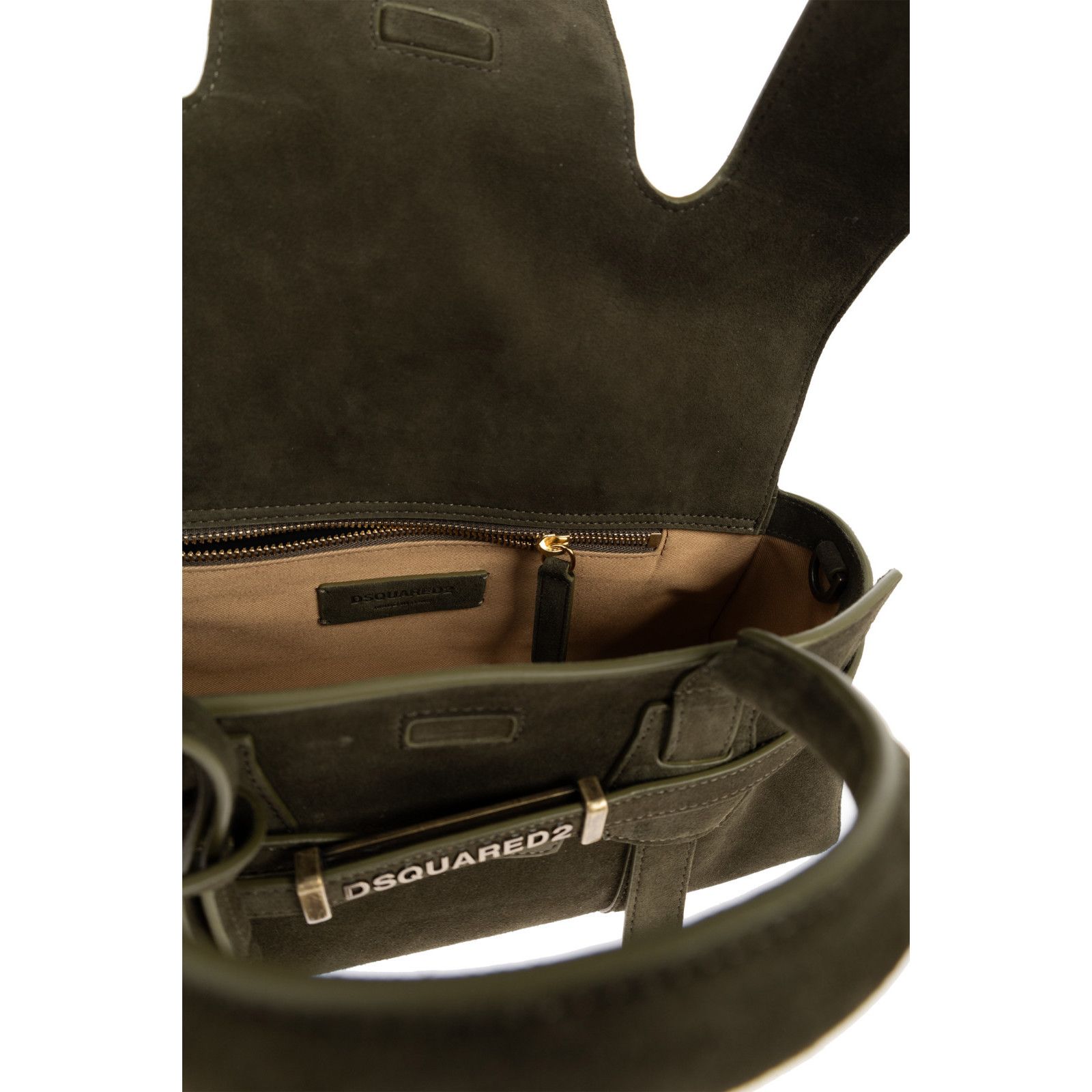 Dsquared2 DSQUARED2 Green Suede Shoulder Bag New & Authentic Size ONE SIZE - 4 Thumbnail