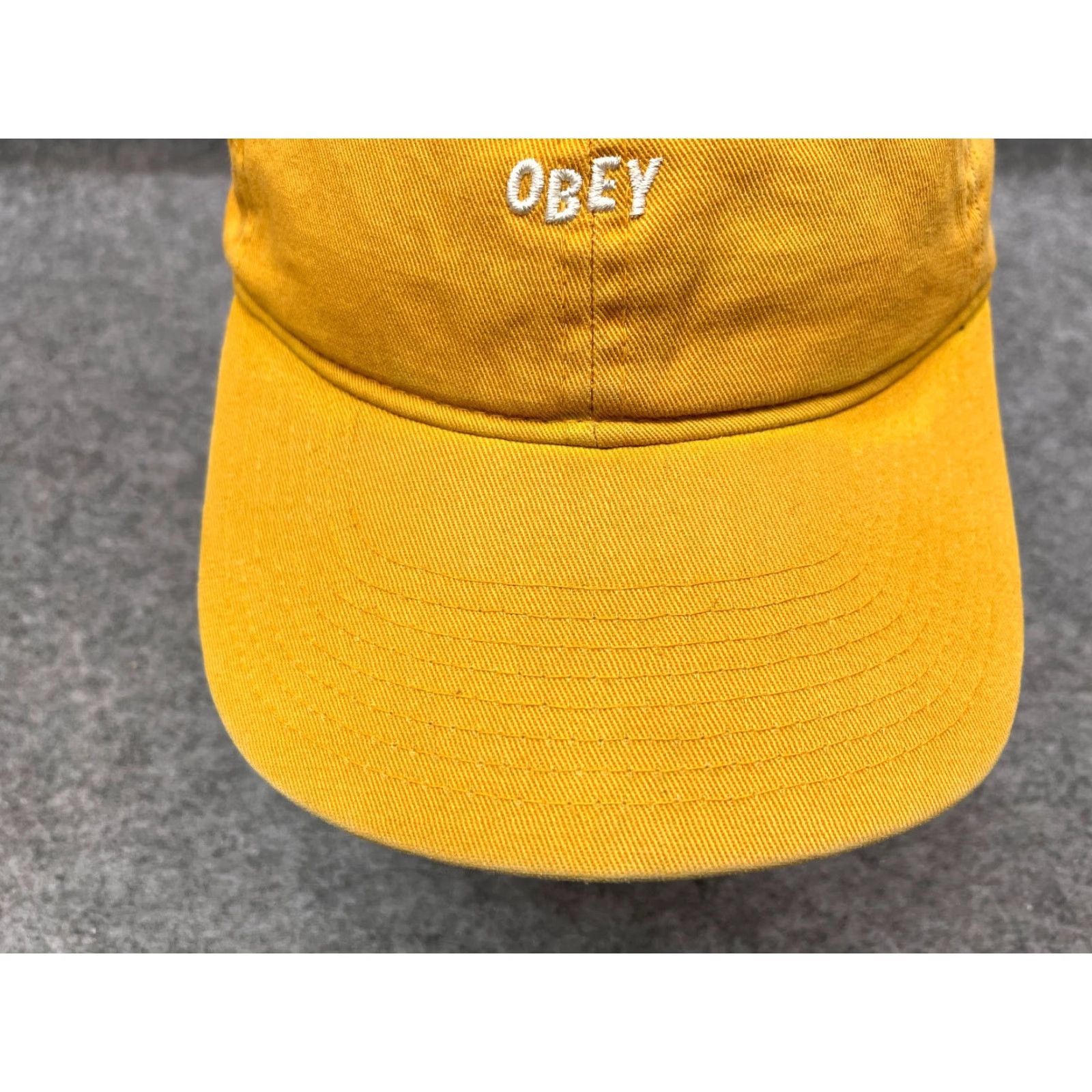 Obey OBEY Hat Cap Strap Back Adult One Size Yellow 100% Cotton Embroider Beach Twill Size ONE SIZE - 3 Thumbnail