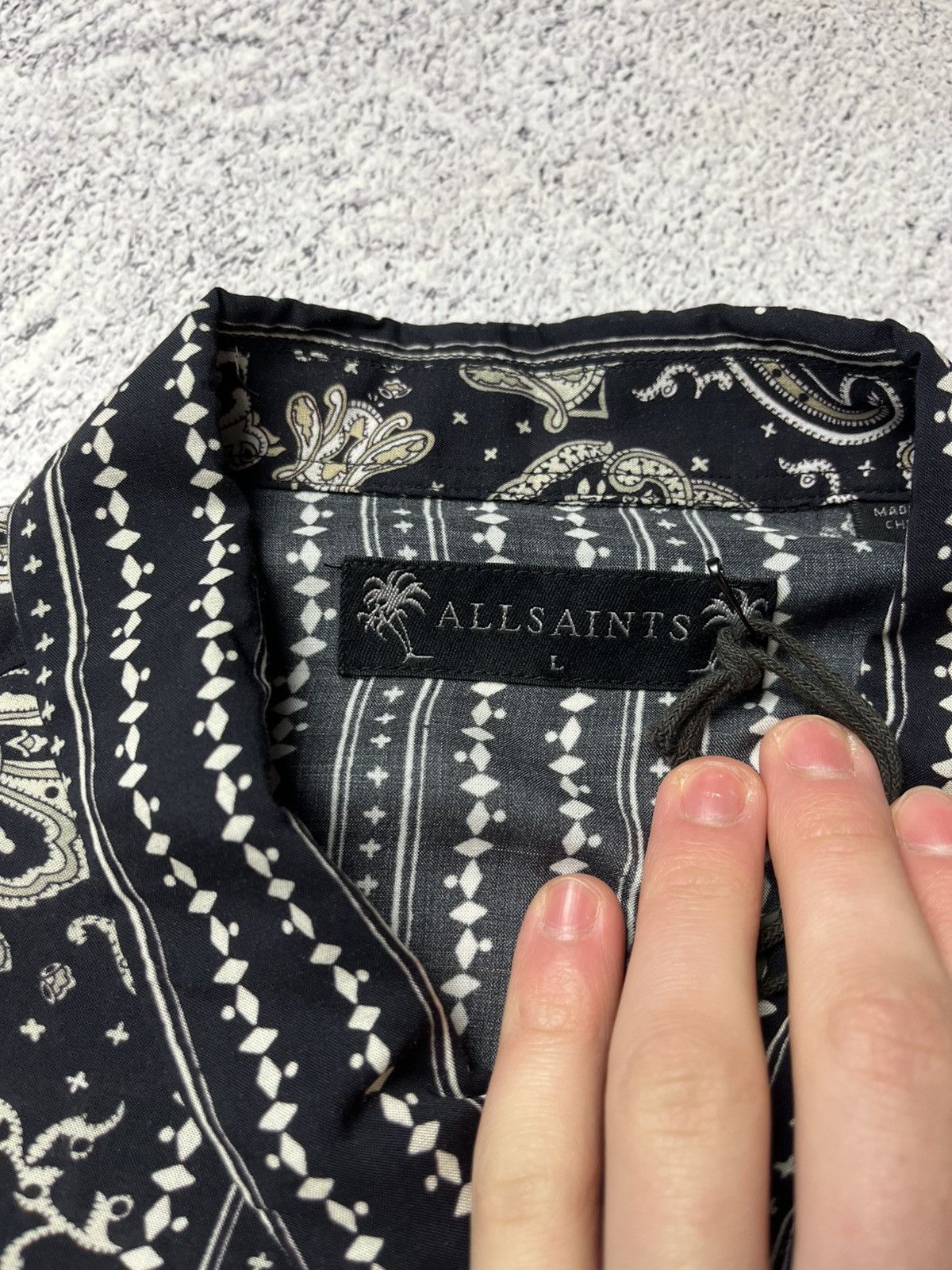 Allsaints Designer Allsaints Bandana Hawaii crazy oversize shirt Size US L / EU 52-54 / 3 - 12 Thumbnail