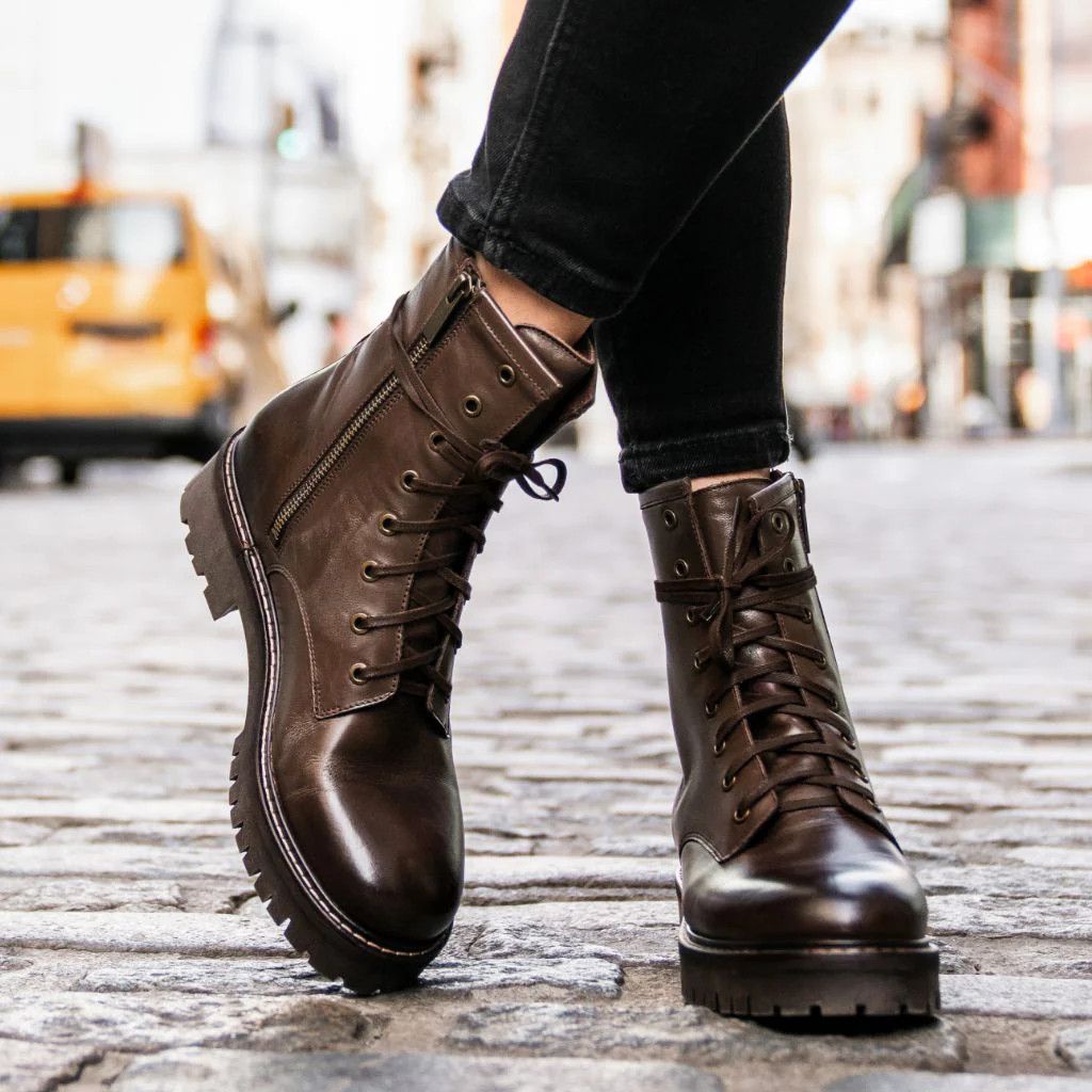 Thursday Boot Company Thursday Boot Co Women’s Java Combat Brown Lace Up Boots 9 Size US 9 / IT 39 - 1 Thumbnail