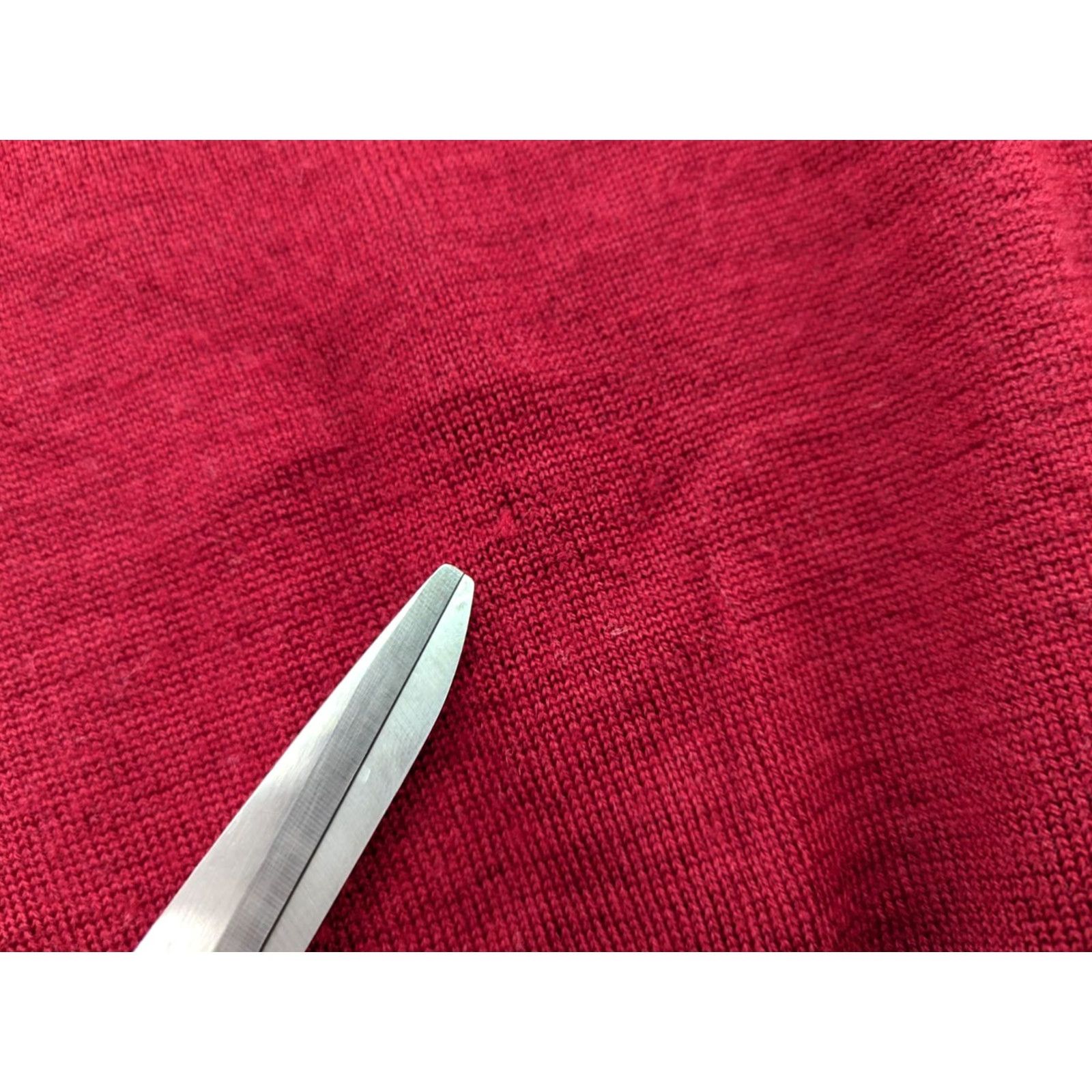 Vintage Armani Jeans Sweater Mens XL Red Wool Jumper V-Neck Long Sleeve Knit Pullover Classic 30th Anniversary 1981-2011 Size US XL / EU 56 / 4 - 2 Thumbnail