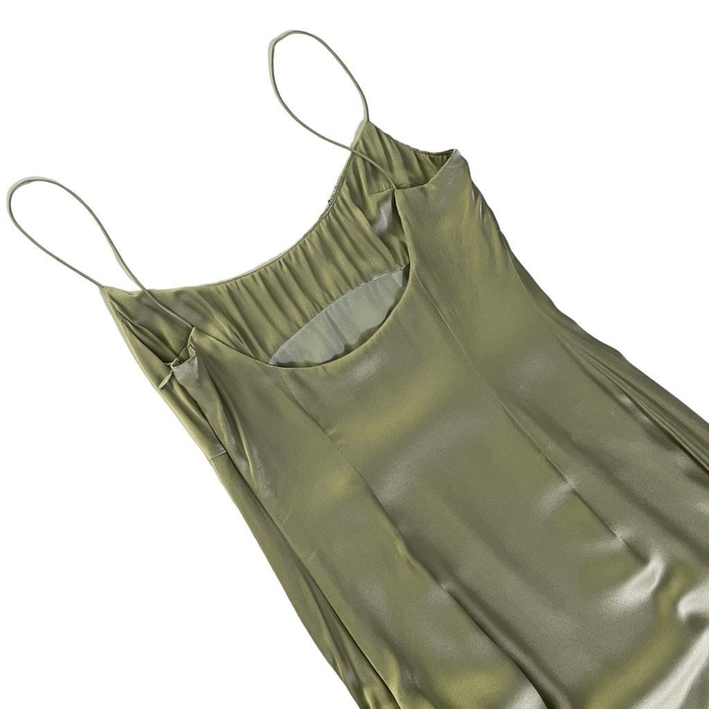 Alessandra Rich Alessandra Rich Ruffle Gown in Olive Green Size XS / US 0-2 / IT 36-38 - 7 Thumbnail