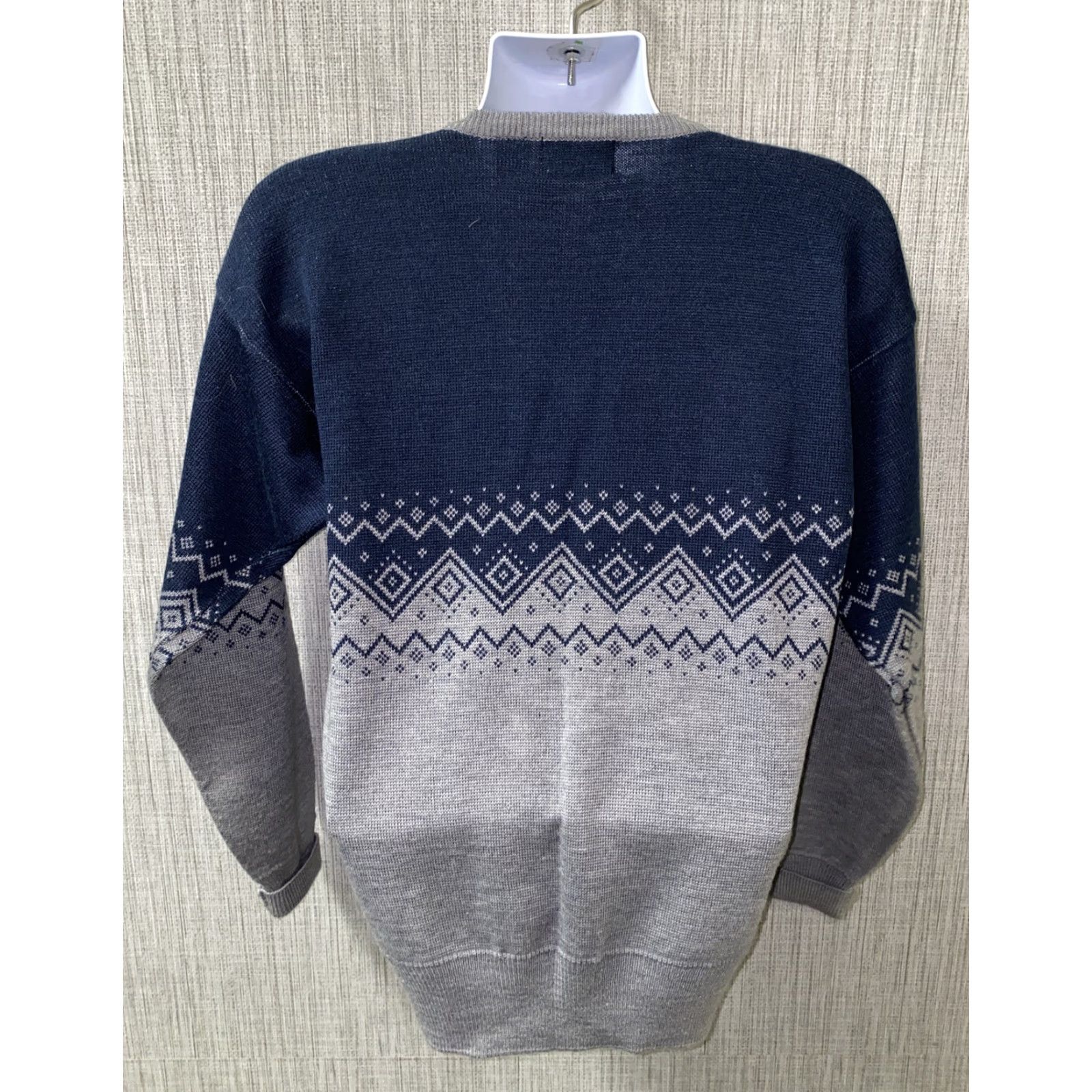 Hogan VINTAGE Hogan Mens Gray Wool/Acrylic V-Neck Sweater Size L Shirt Size US L / EU 52-54 / 3 - 4 Thumbnail
