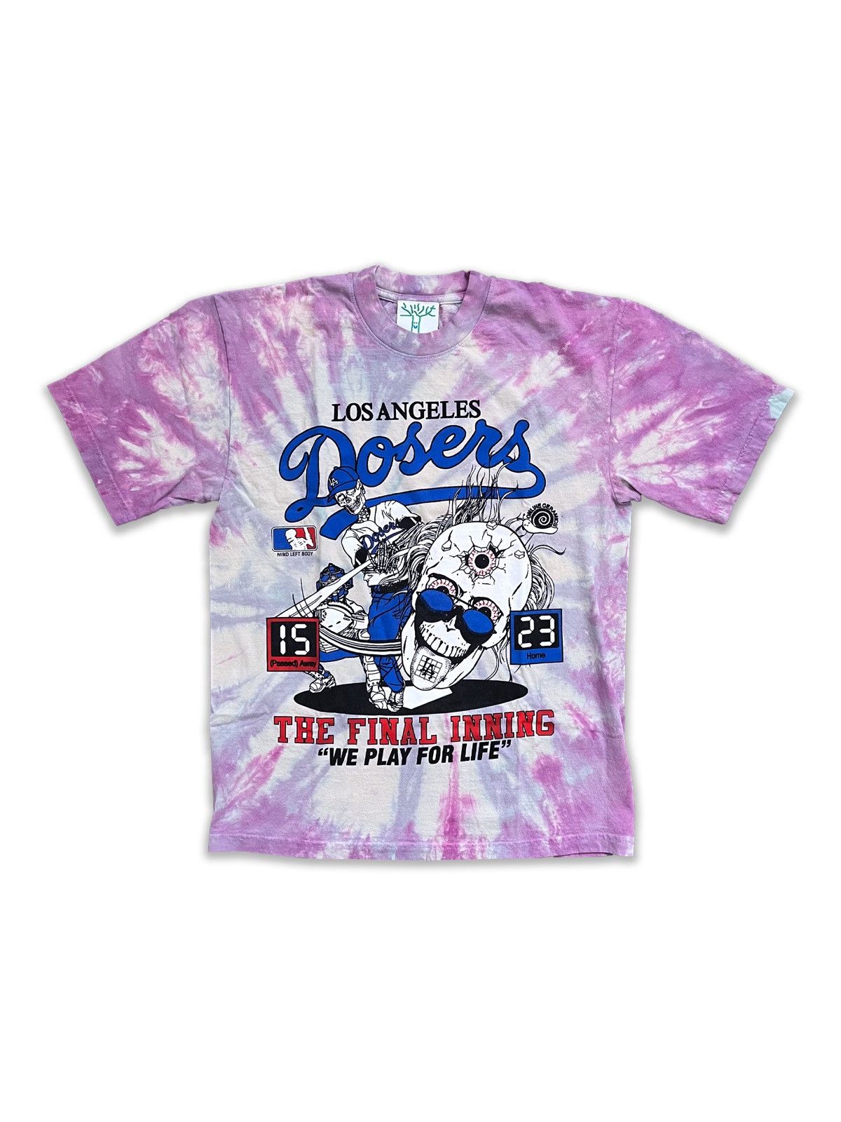 Online Ceramics 2023 Online Ceramics LA Dodgers (LA Dosers) Tie Dye Tee ...