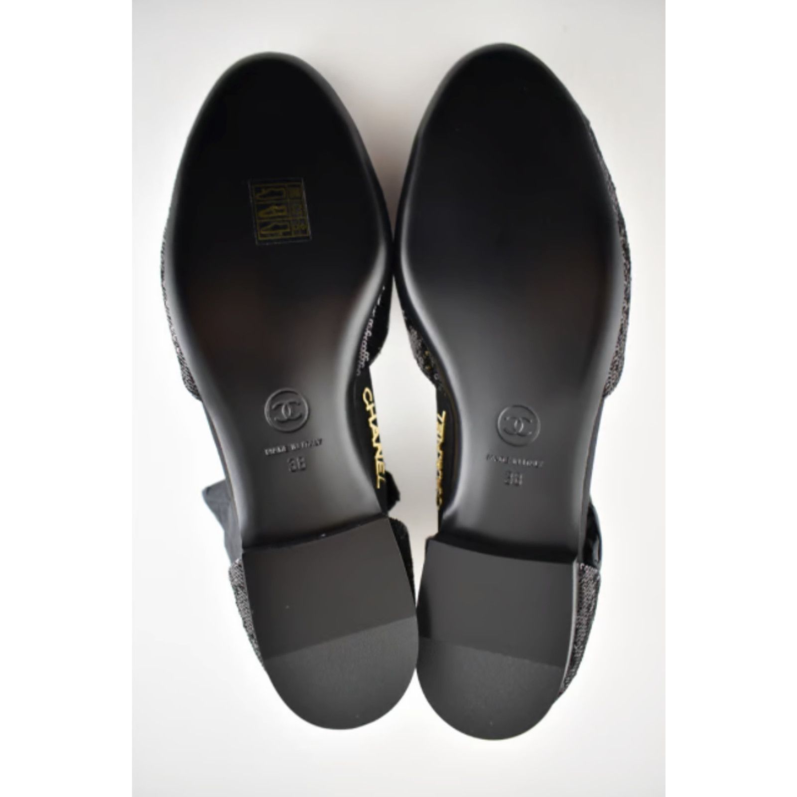 Chanel 20S Sequin Mary Jane Ankle Strap Ballet Ballerina Flat 38 Size US 8 / IT 38 - 12 Thumbnail