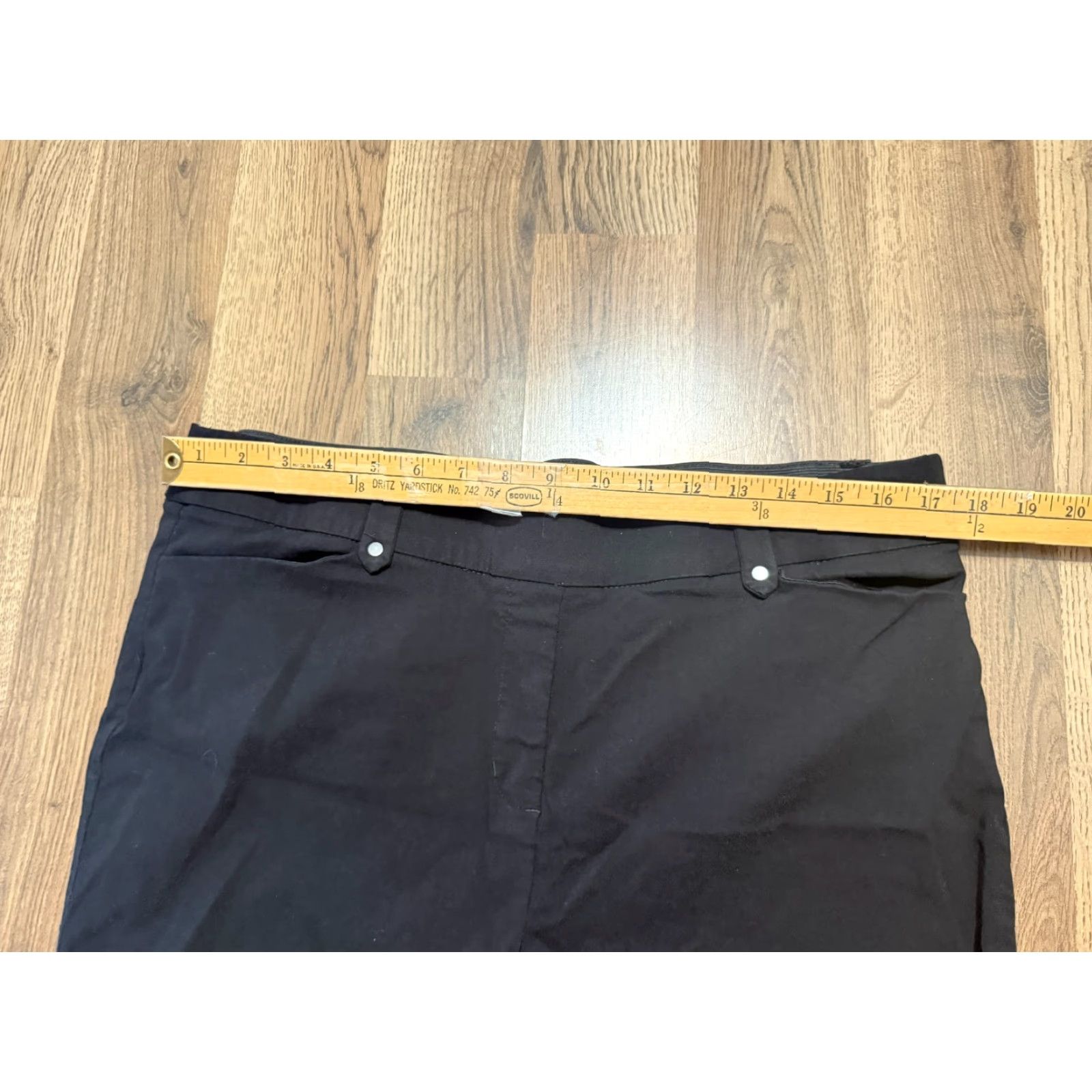 Vintage Maurices Pants Women's 2XL Black Pull On High Rise Ankle Pants Size 40" / US 18 - 7 Thumbnail