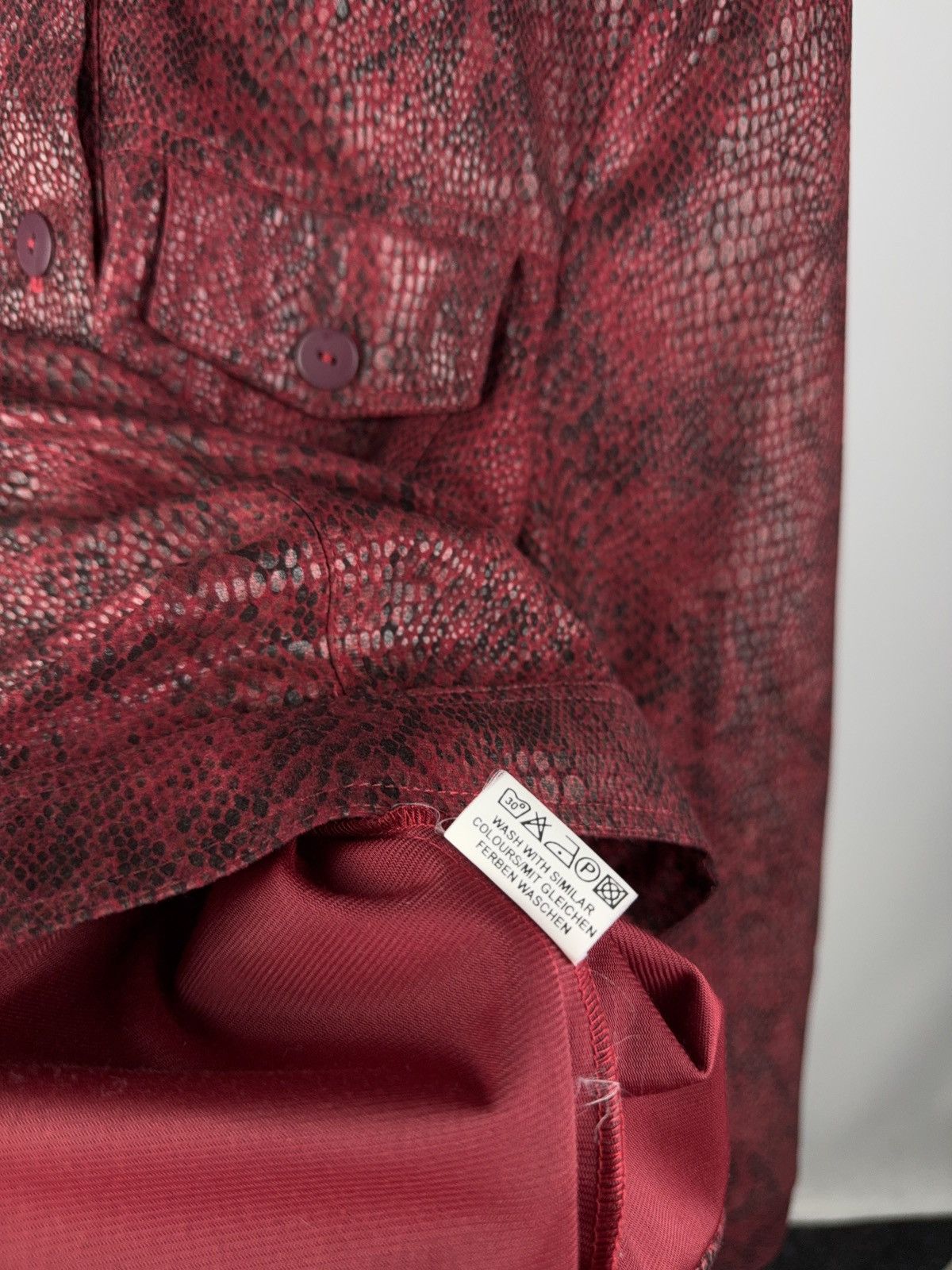 Other Avant-Garde Red Snakeskin Jacket – Artwear Faux Leather Size M / US 6-8 / IT 42-44 - 3 Thumbnail