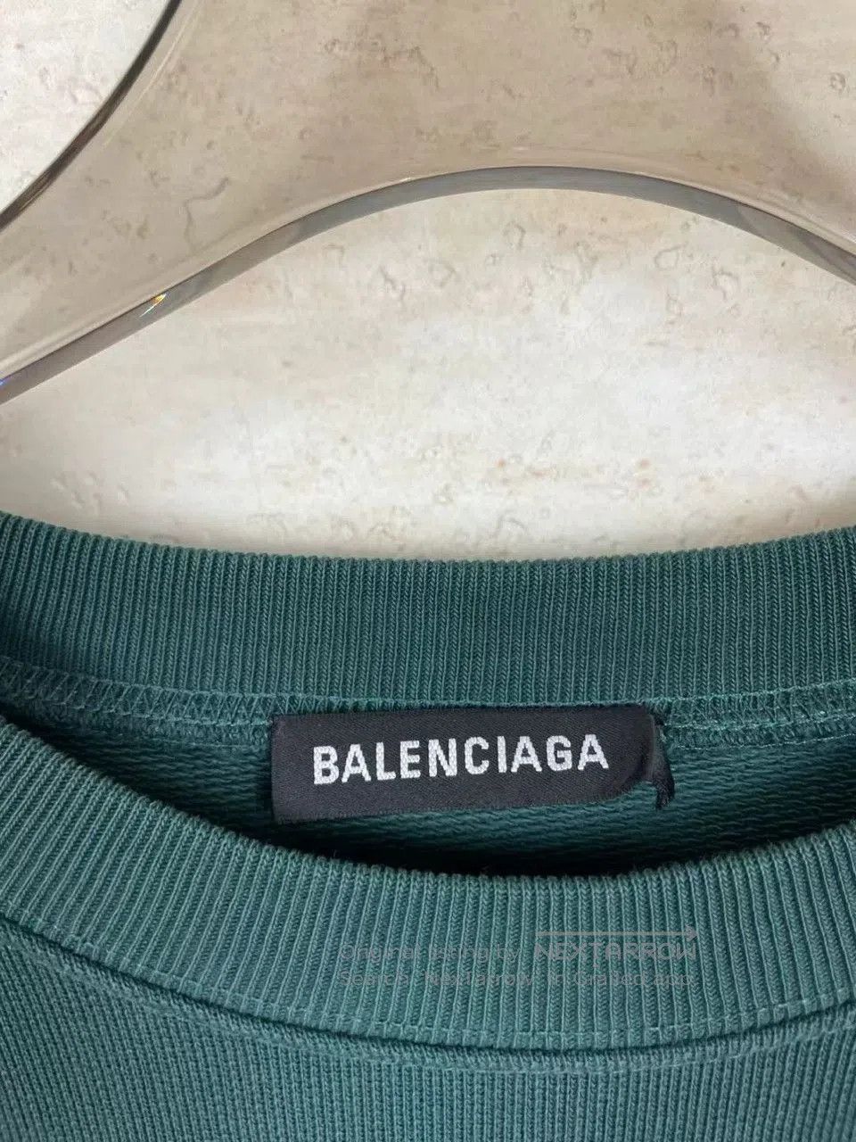 Balenciaga Balenciaga Green Back Logo Sweatshirt. Size US S / EU 44-46 / 1 - 4 Thumbnail