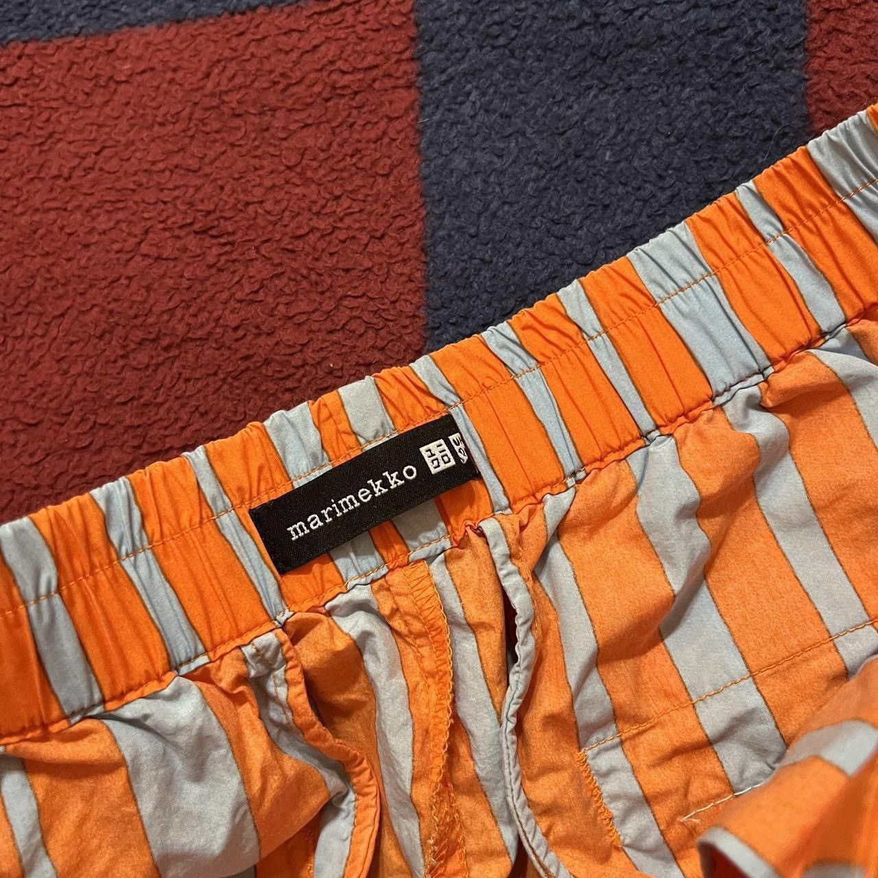 Marimekko Marimekko Uniqlo bright orange blue striped trunks Poplin Size US 28 / EU 44 - 4 Thumbnail
