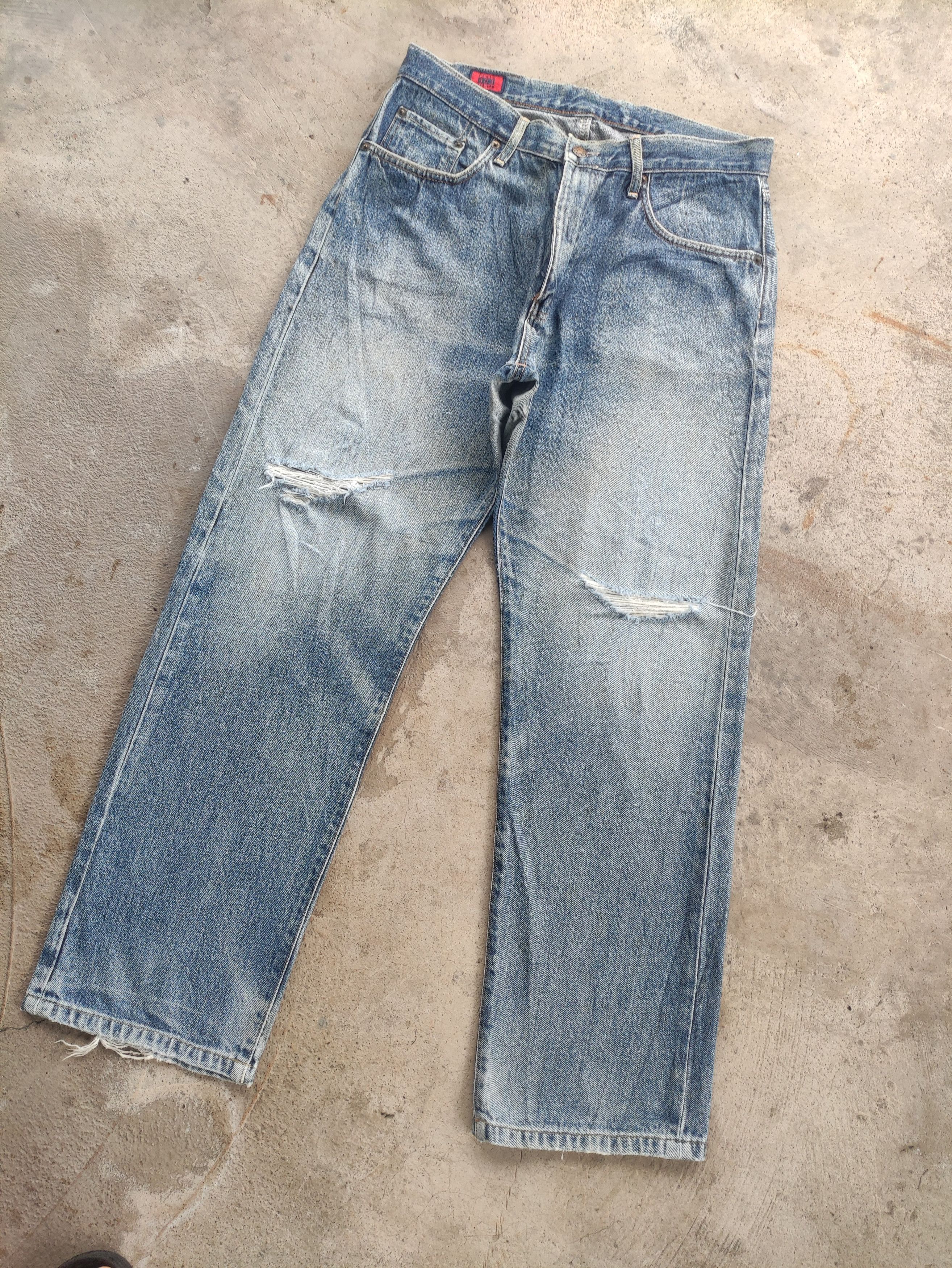 Edwin Vintage Edwin 503z Jean Distressed Faded Denim W33 Size US 33 - 2 Thumbnail