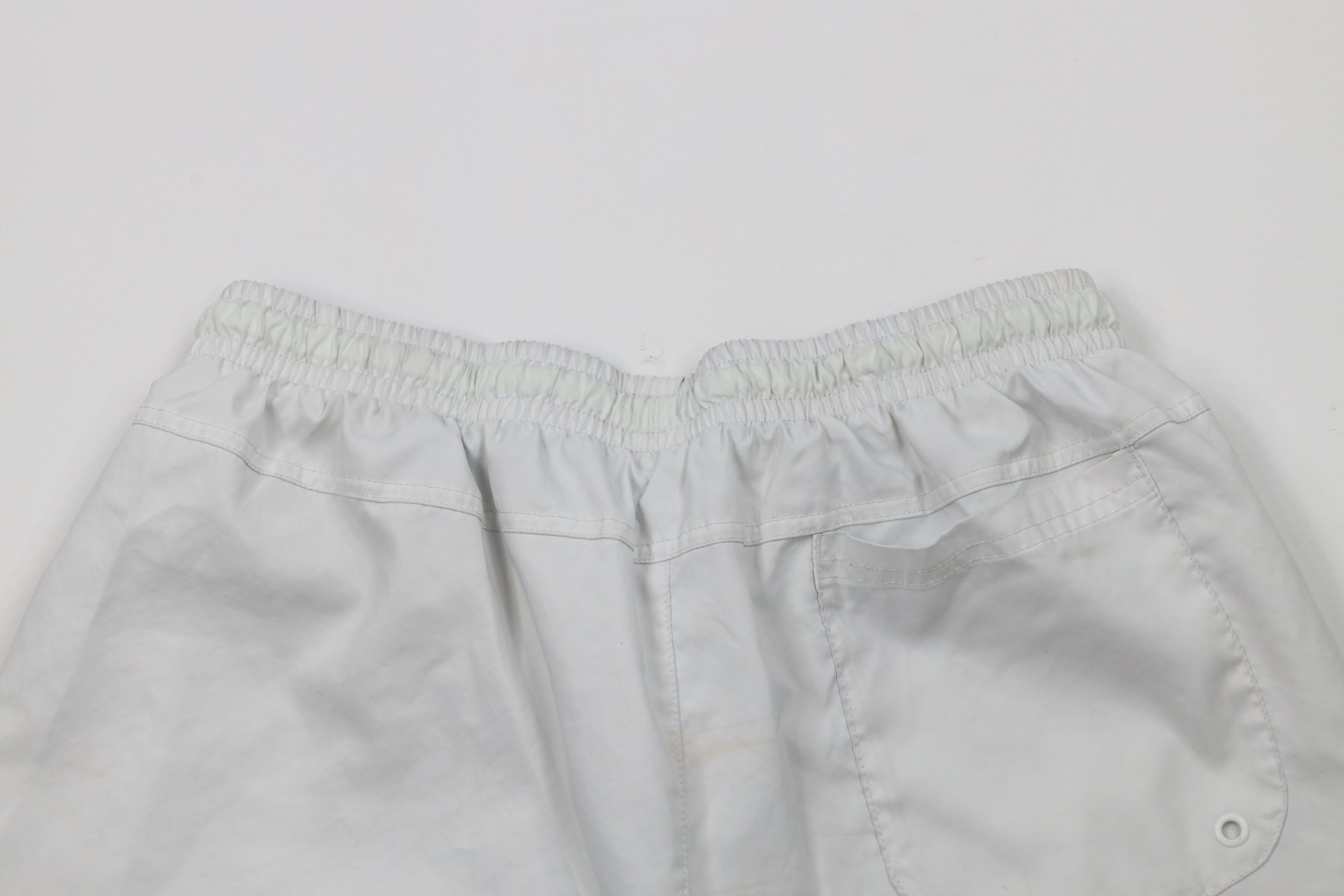 Nike × Vintage Nike Spell Out Big Logo Lined Woven Festival Shorts Gray Size US 32 / EU 48 - 13 Thumbnail