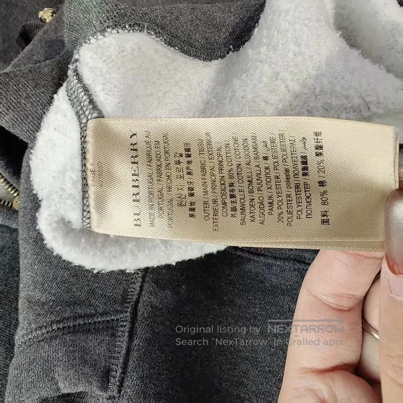 Burberry burberry embroidered hoodie in dark gray. Size US M / EU 48-50 / 2 - 7 Thumbnail