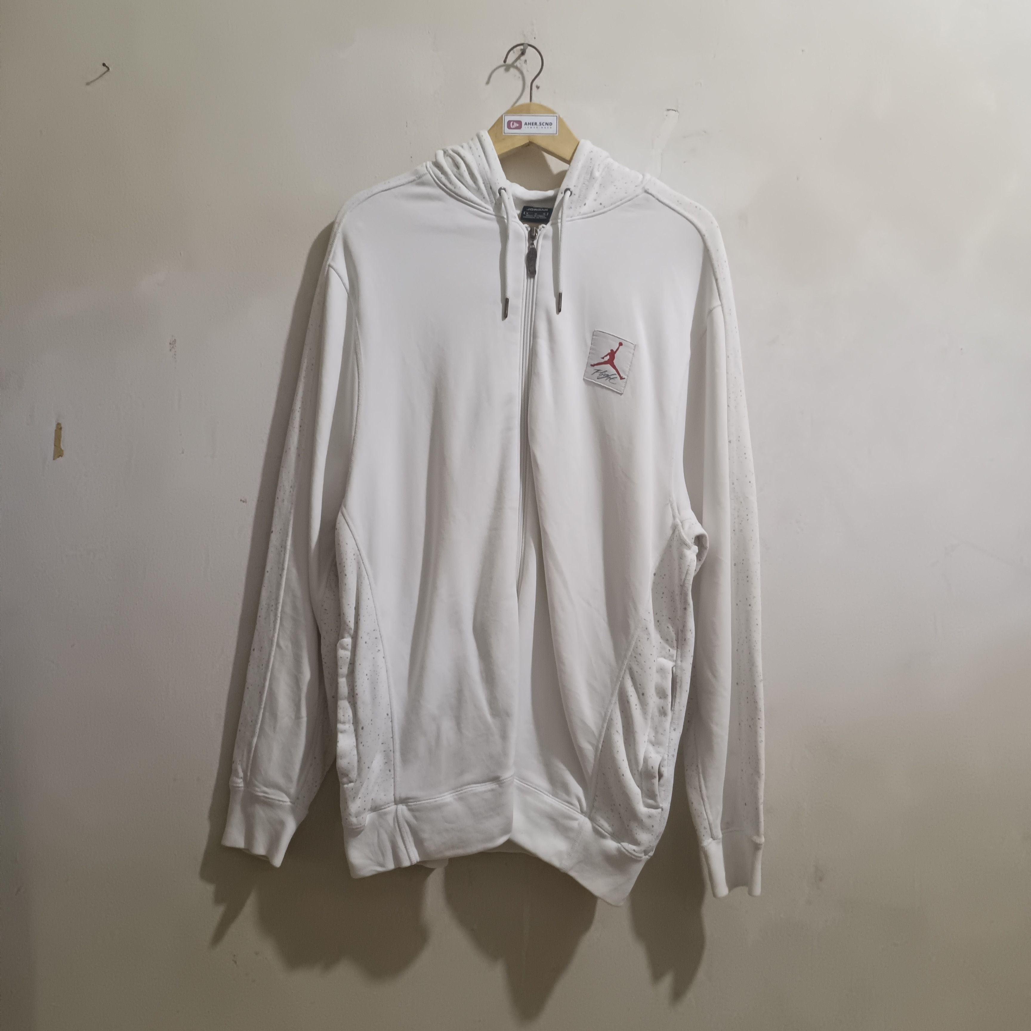 Jordan Brand Air Jordan Galaxy Speckle Flight White Full Zip Hoodie Size US L / EU 52-54 / 3 - 1 Thumbnail
