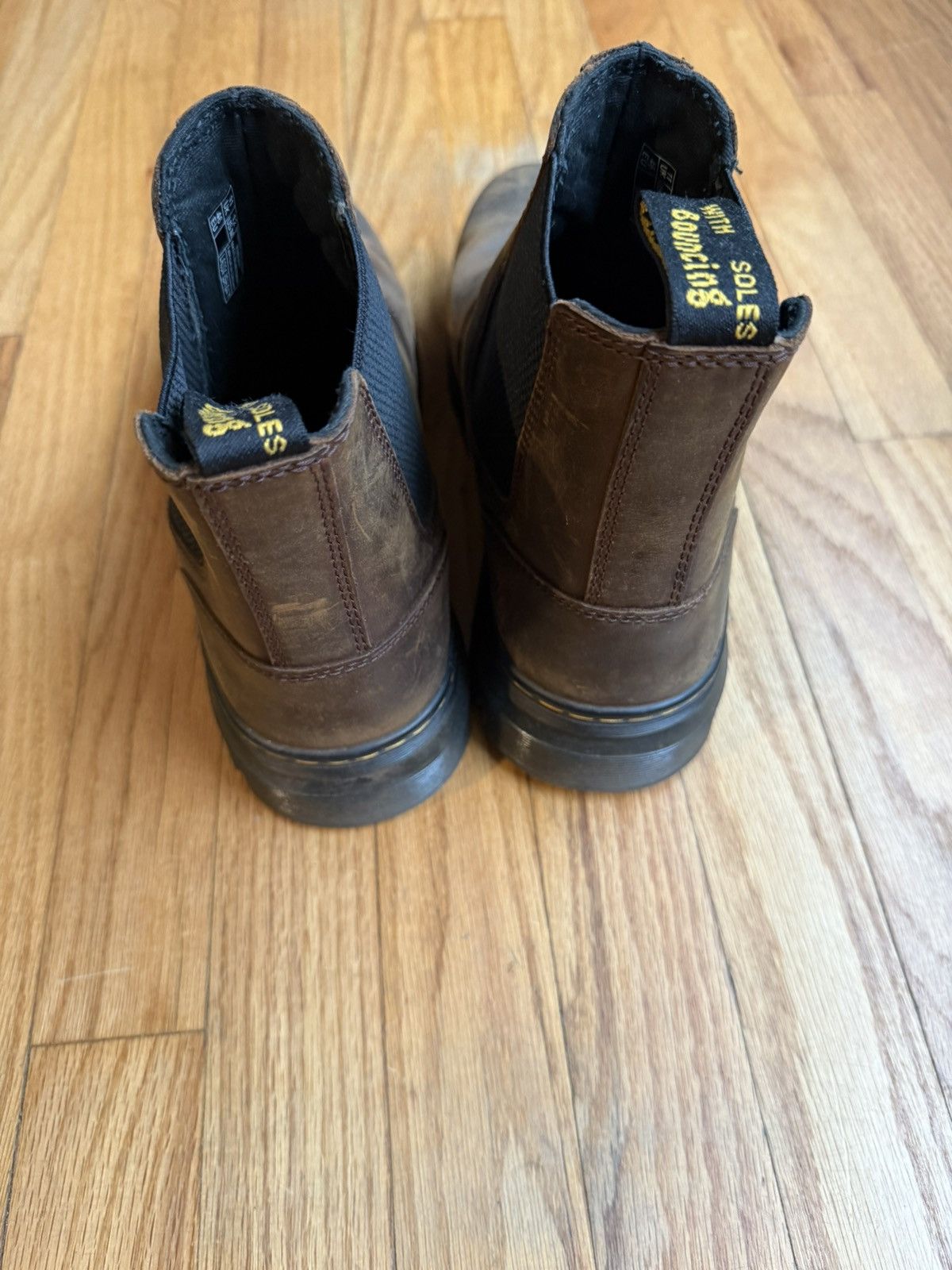 Dr. Martens Dr. Martens Crazy Horse Brown Chelsea Boots Size US 12 / EU 45 - 4 Thumbnail