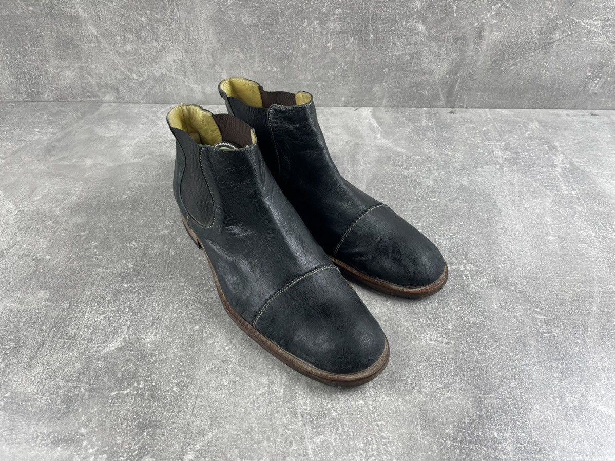 MoMA Moma Dark Green Leather Avant Garde Chelsea Ankle Boots Size US 8 / EU 41 - 3 Thumbnail