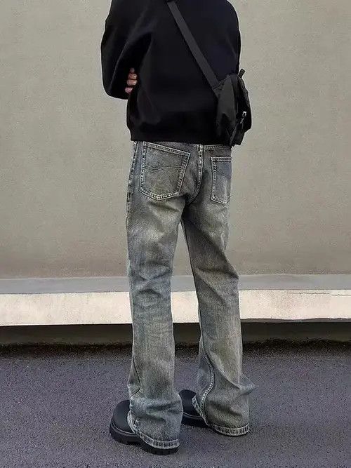 Japanese Brand × Jean Vintage washed slub straight-leg bootcut jeans Size US 32 / EU 48 - 2 Thumbnail