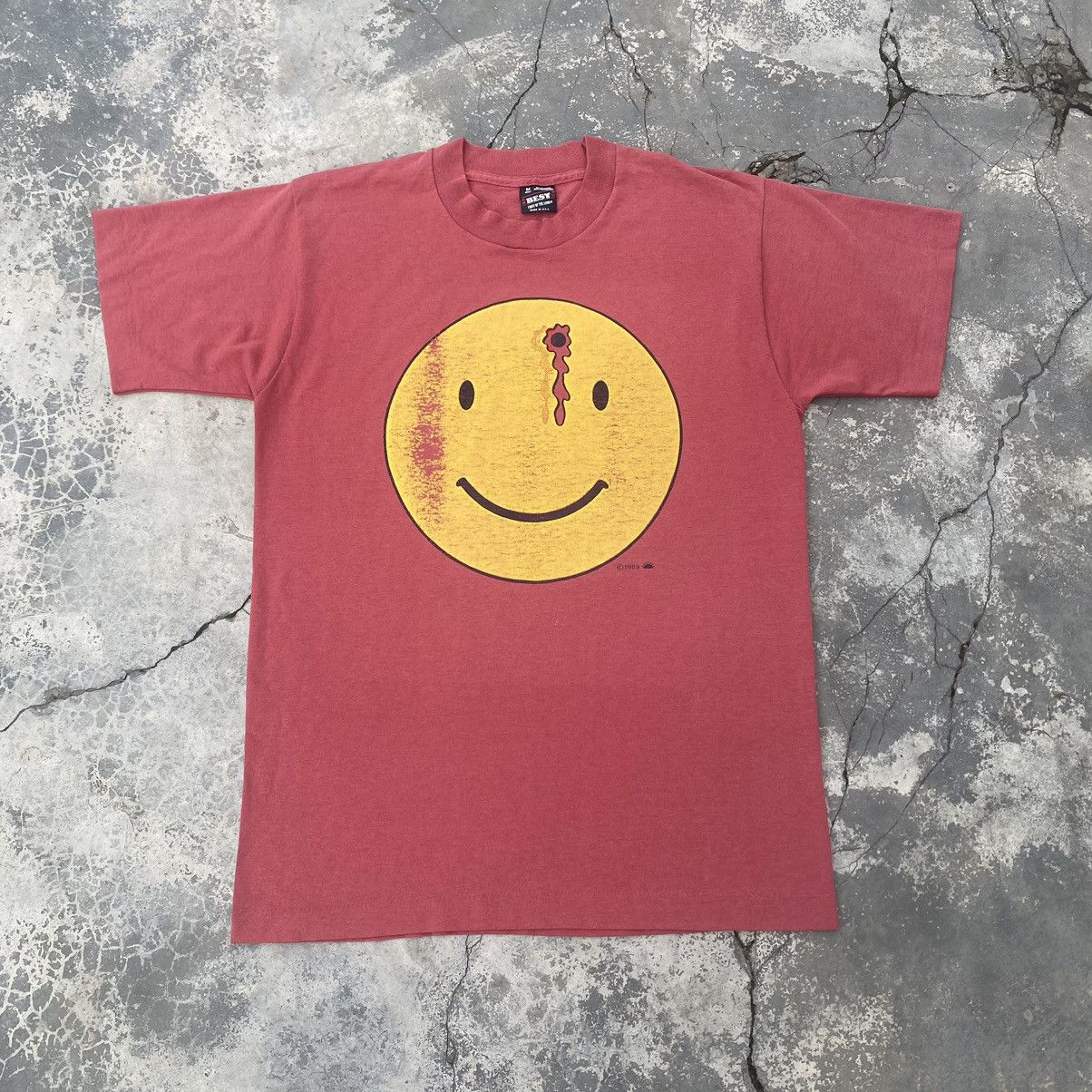 Nirvana 🔥VERY RARE🔥 1989 Head Shotted Smiley tee Size US M / EU 48-50 / 2 - 1 Thumbnail