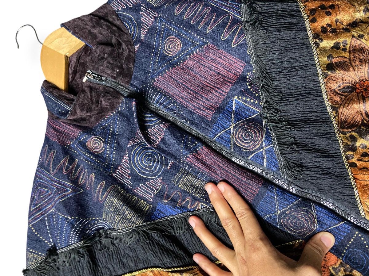 Japanese Brand Bonheur De Votre Velvet Patterned Fabric Jacket (166) Size US M / EU 48-50 / 2 - 5 Thumbnail
