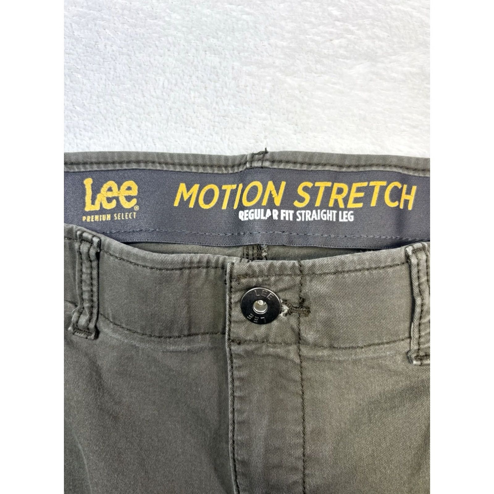Lee Lee Cargo Pants Men's Regular Straight Green 36x34 Cotton Blend Stretch Pockets Button Size US 36 / EU 52 - 6 Thumbnail