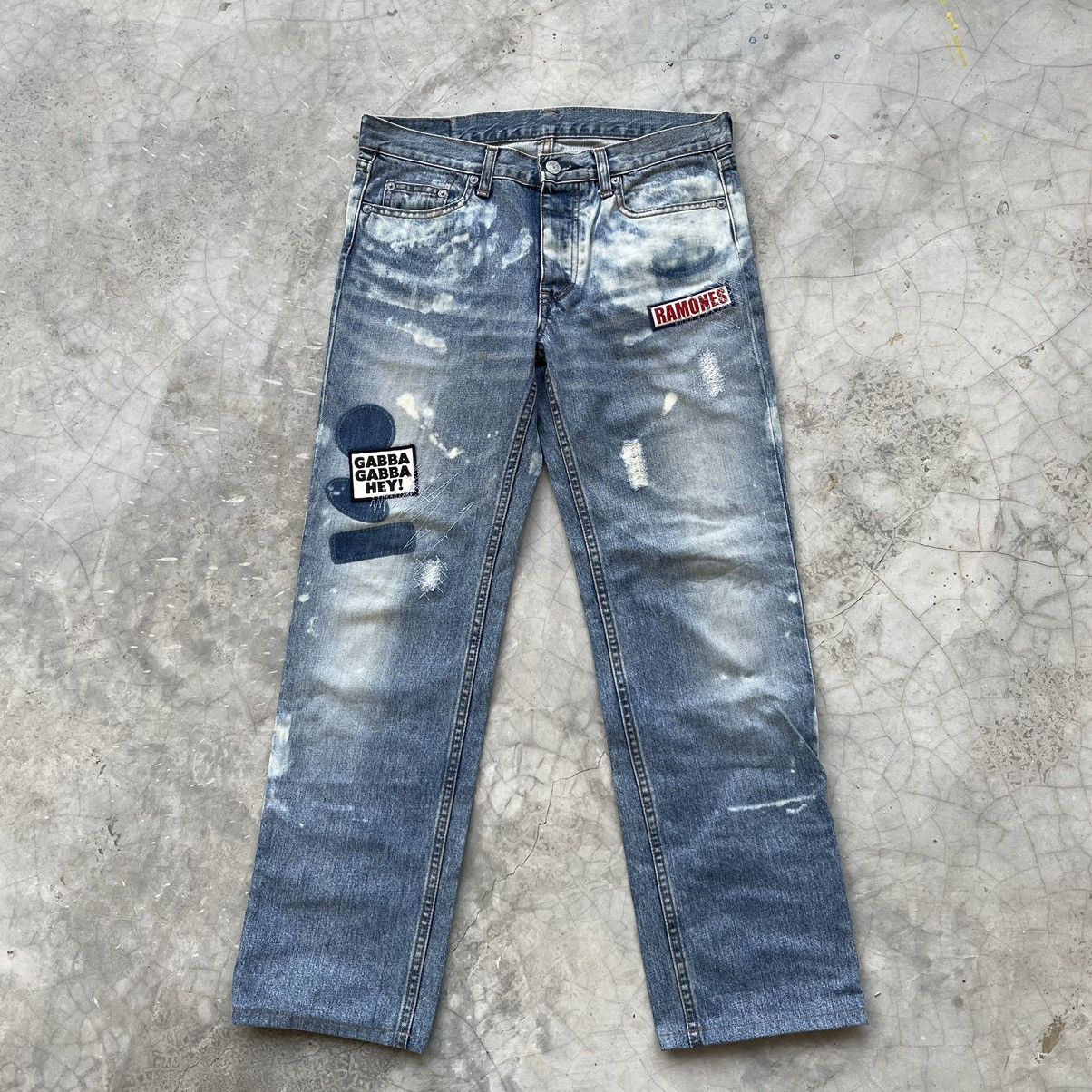 Hysteric Glamour Distress Kinky Hysteric Glamour Ramones Band Altered Denim Size US 32 / EU 48 - 2 Thumbnail