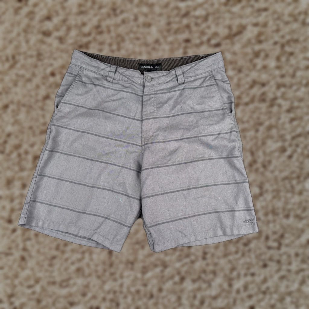 O'Neill O'Neill Shorts Men 34 Gray Stripe Chino Polyester Viscose Blend Beach 34x10 Shorts Men Gray Stripe Chino Polyester Viscose Beach 34 Size US 34 / EU 50 - 1 Thumbnail