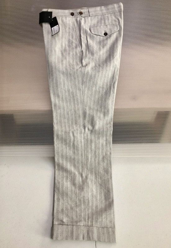 Ann Demeulemeester Ann Demeulemeester 🇵🇹 grey striped pants M NEW Size US 34 / EU 50 - 1 Thumbnail