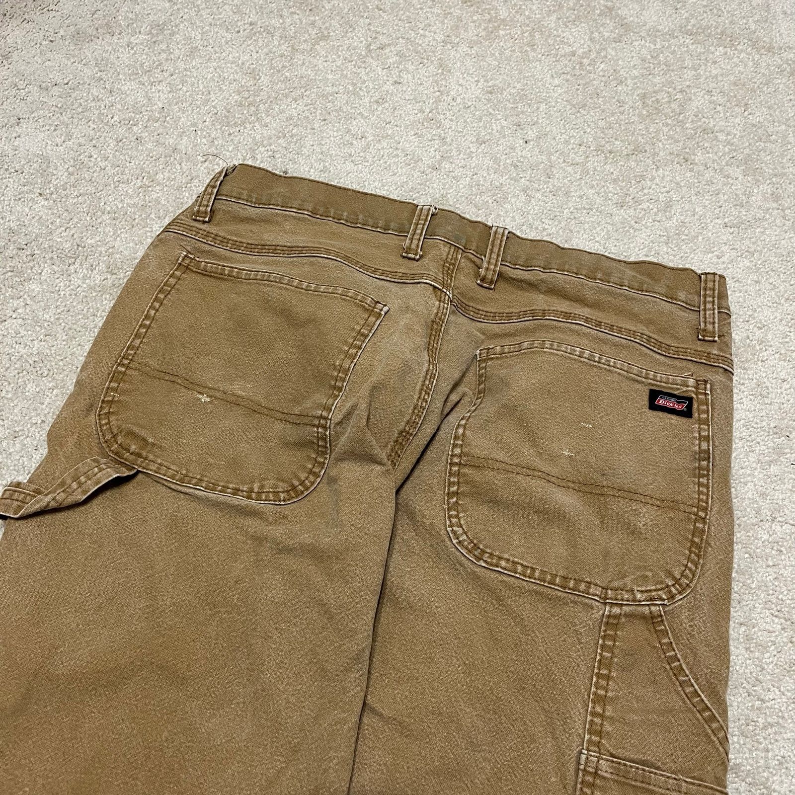 Dickies Dickies Distressed Faded Carpenter Tan Workwear Pants 34x32 Size US 34 / EU 50 - 3 Thumbnail