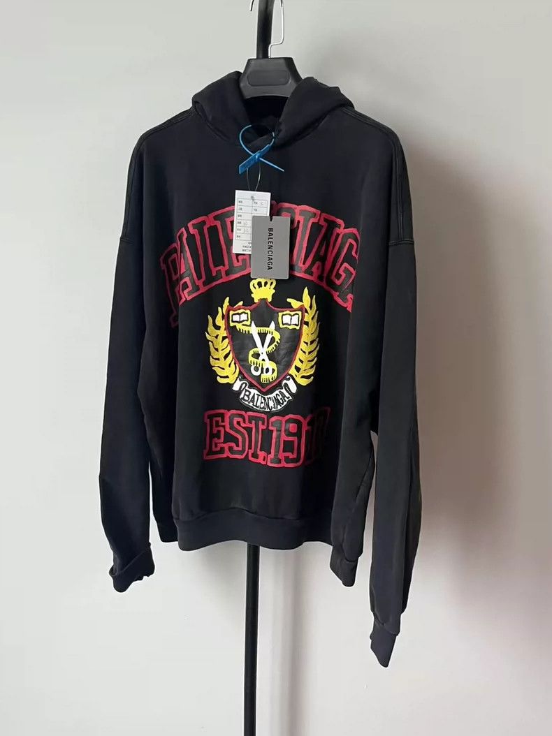 Balenciaga Balenciaga SS23 Letter Printed Casual Hooded Sweatshirt Lo Size US S / EU 44-46 / 1 - 1 Thumbnail