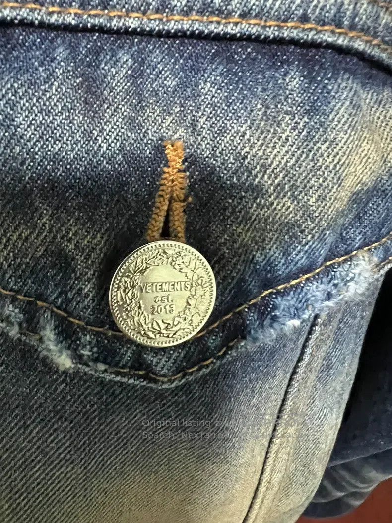Vetements Vetements Blue distressed denim jacket Size US M / EU 48-50 / 2 - 7 Thumbnail