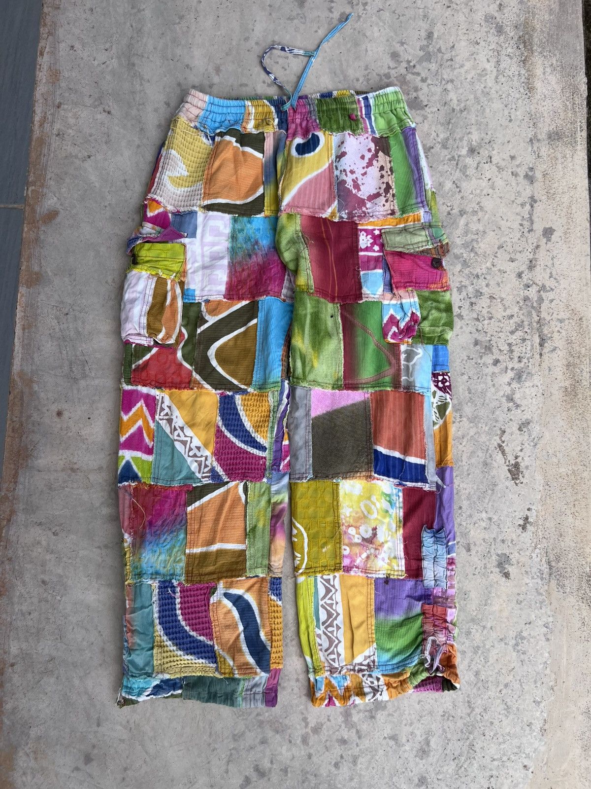 Vintage ELR Patchwork Cargo Baggy Pant Kapital Comme des Garcons Size US 32 / EU 48 - 1 Thumbnail