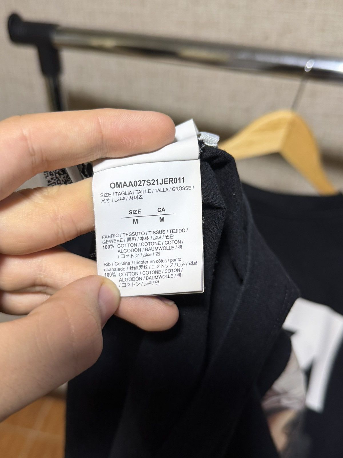 Off-White OFF WHITE CARAVAGGIO BOY BLACK T-SHIRT Size US M / EU 48-50 / 2 - 7 Thumbnail