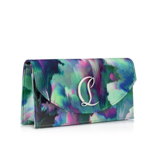 Christian Louboutin o1s1wg111124 Size: OS/ Loubi54 Crepe Clutch in Multicolor Size ONE SIZE - 4 Thumbnail