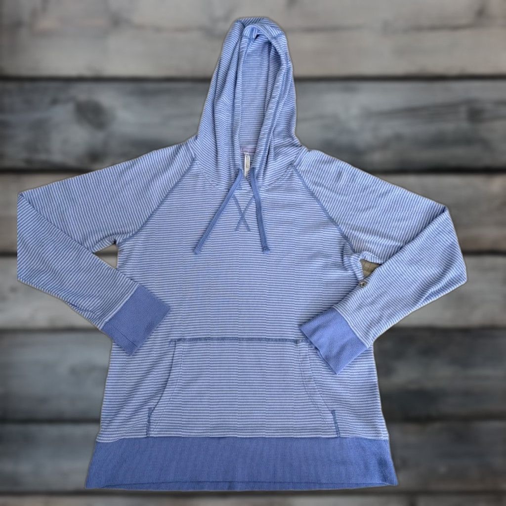Vintage Kuhl Women’s Stria Pullover Hoodie Small Lightweight Striped Hooded Long Sleeve Activewear Hiking Outdoors Purple Size S / US 4 / IT 40 - 1 Thumbnail