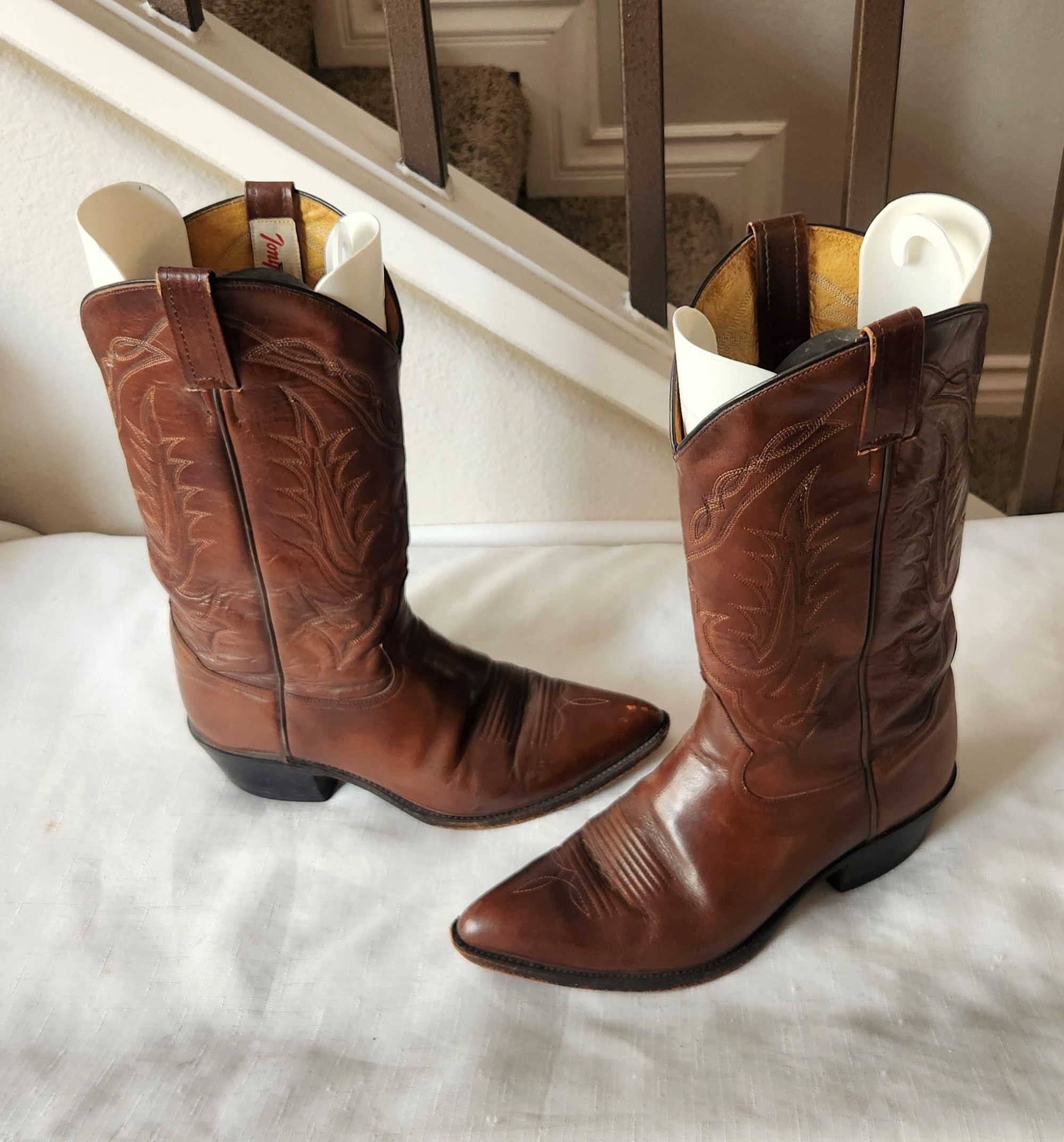 Tony Lama Tony Lama Boots Mens Size 8 EE Brown Leather Western Cowboy Size US 8.5 / EU 41-42 - 1 Thumbnail
