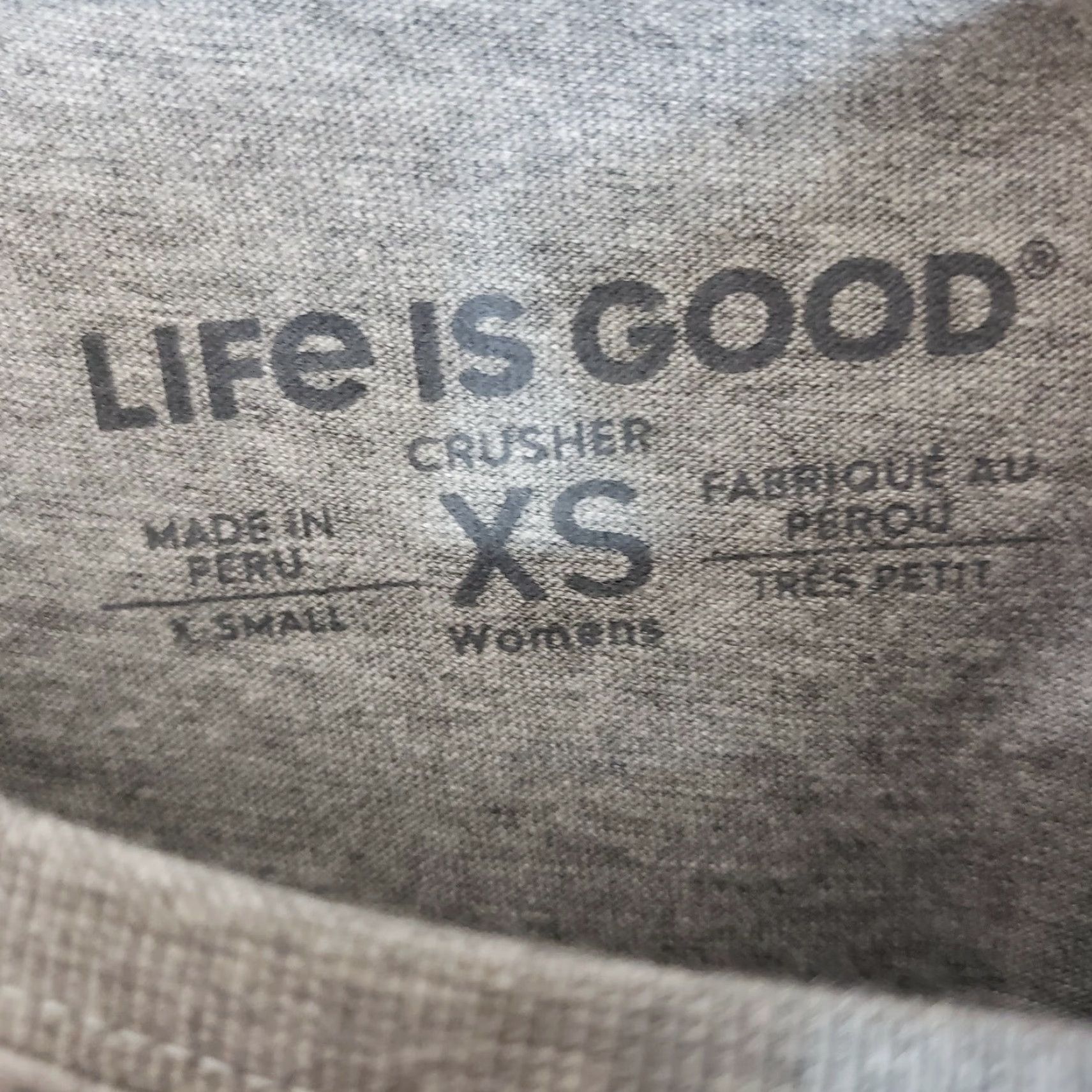 Life is Good Life is Good Womens Crusher Tee Sz XS Gray On The Road Short Sleeve Shirt Mens Womens? Size 26" / US 2 / IT 38 - 6 Thumbnail