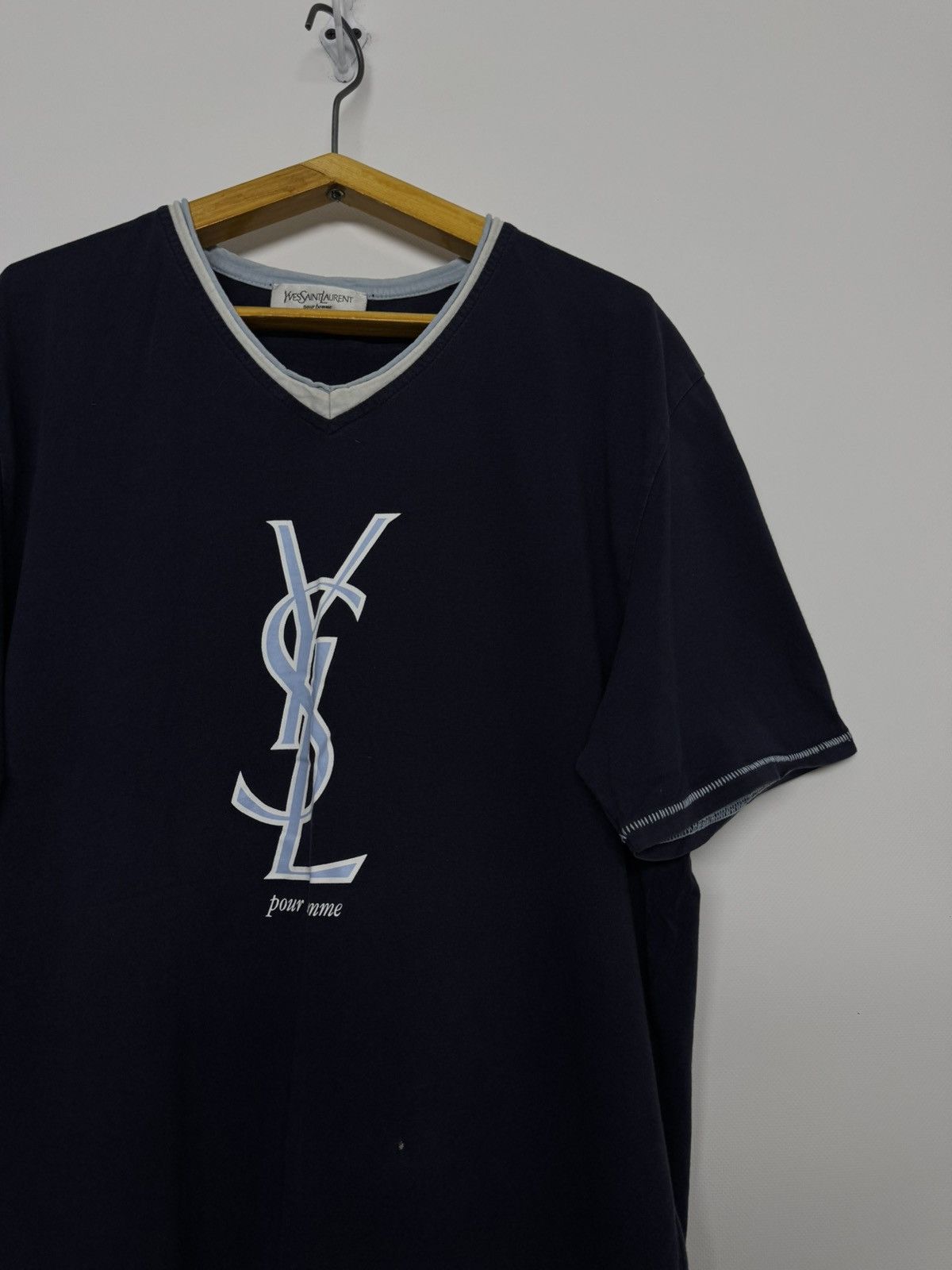 Yves Saint Laurent Vintage YSL Yves Saint Laurent T Shirt 00’s Size US M / EU 48-50 / 2 - 1 Thumbnail