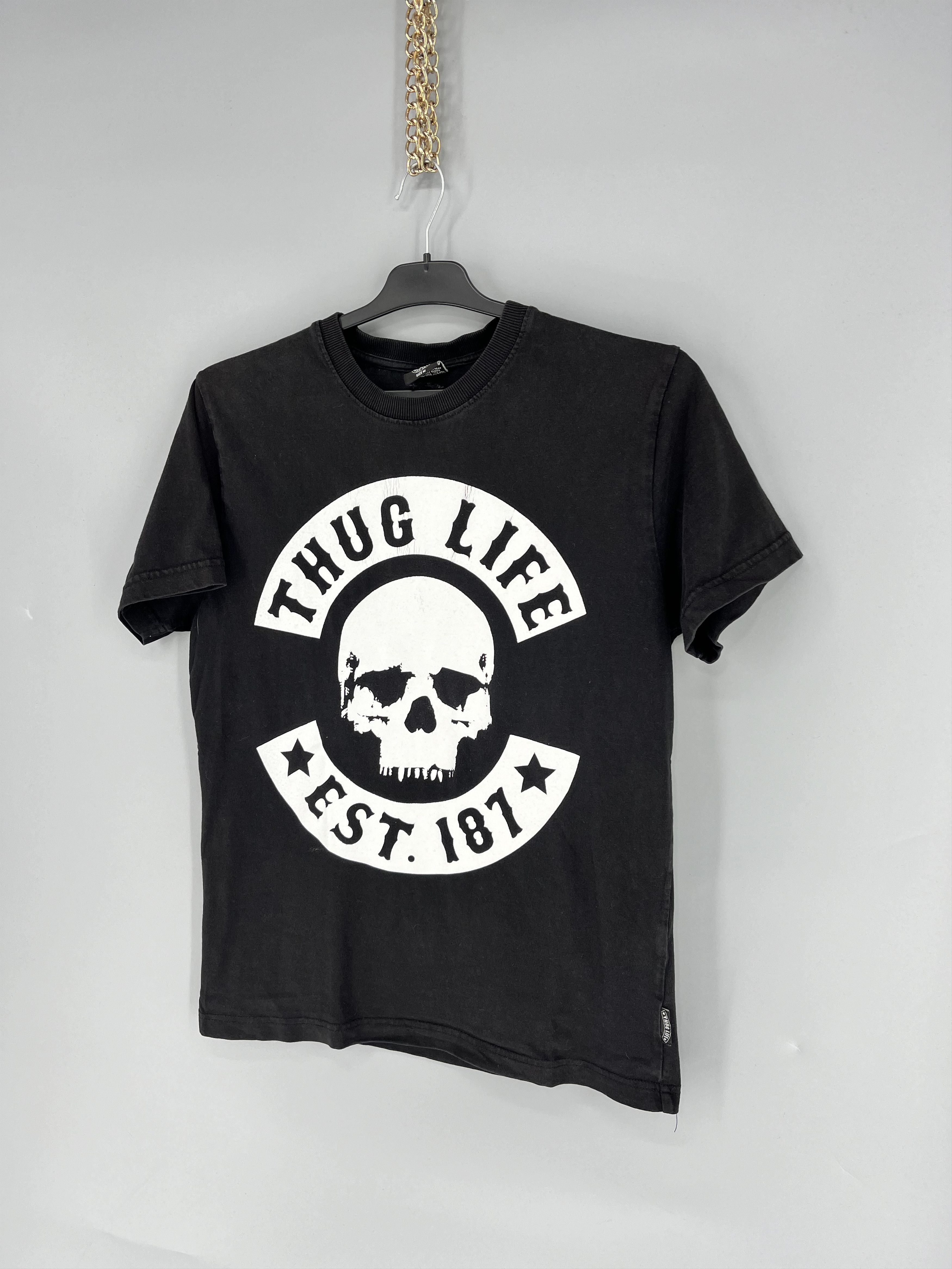 Band Tees × Vintage Vintage Y2k Thug Life vintage USA streetwear tee Skull tee Size US M / EU 48-50 / 2 - 3 Thumbnail