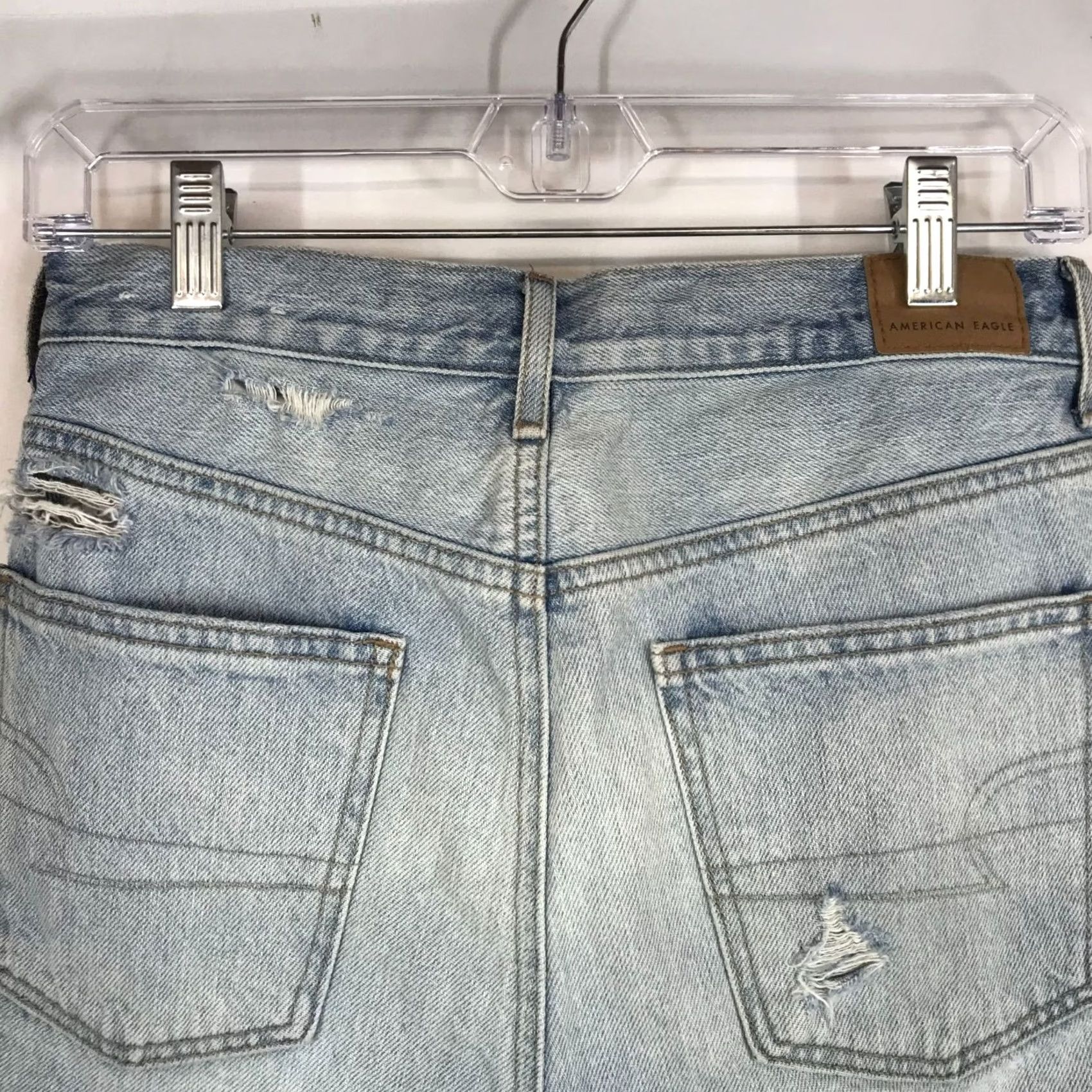 Vintage AMERICAN EAGLE Shorts 90s Boyfriend Blue Womens 0 Size 25" / US 0 / IT 36 - 5 Thumbnail