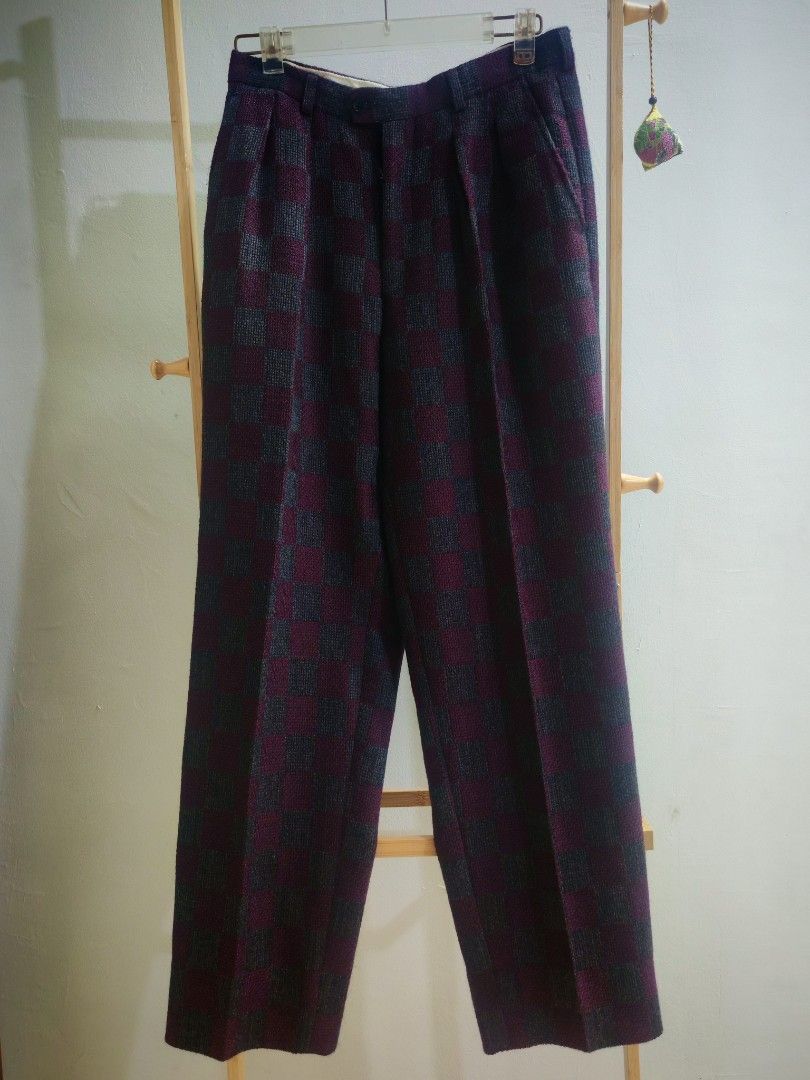 Kenzo Vintage 80s Kenzo Paris Wool Pants w/ Tiger Lining Size US 30 / EU 46 - 1 Thumbnail